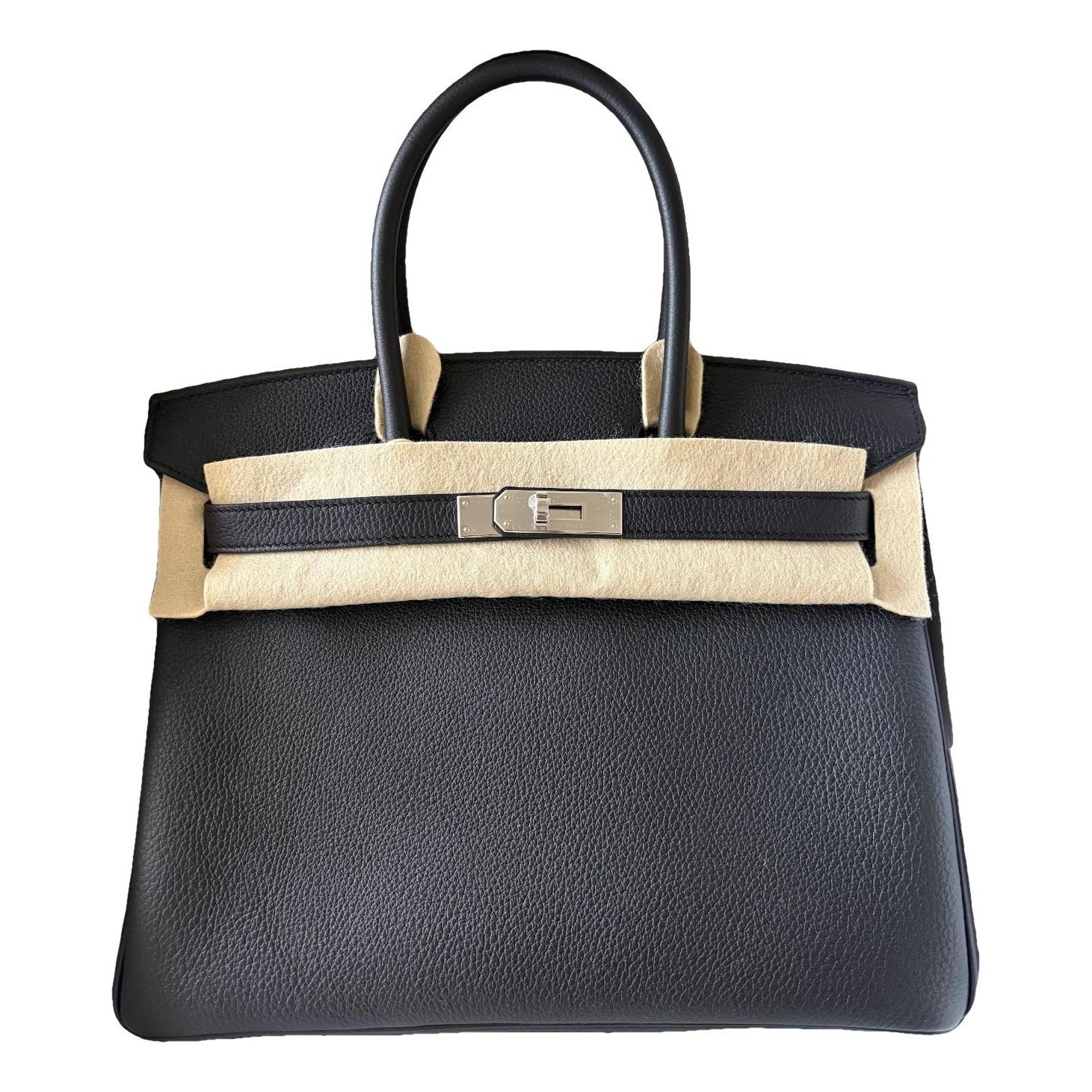 Hermes Birkin 25 Handbag Black Togo Leather