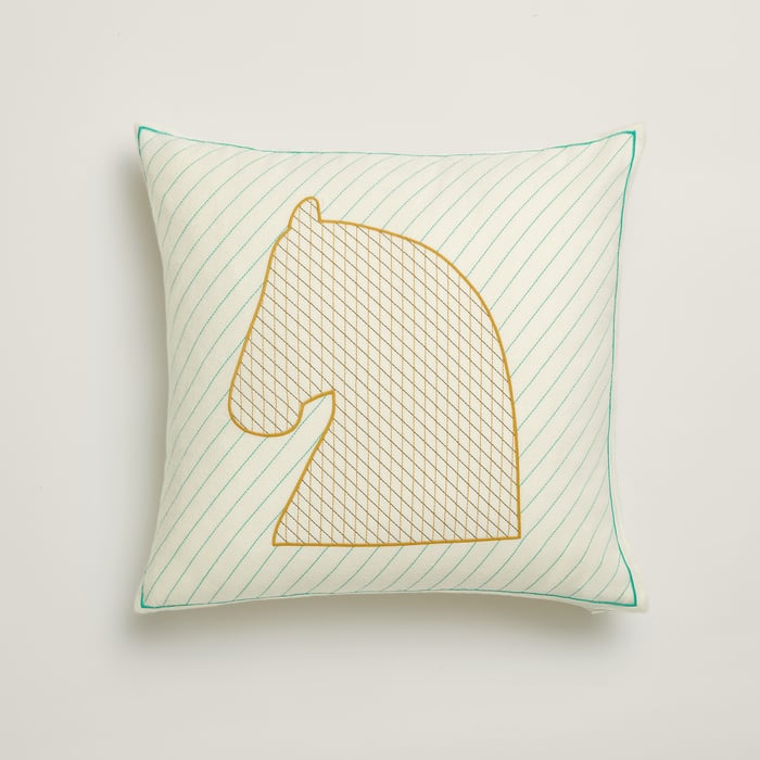 Écru Objets Du Faubourg Cheval Pillow