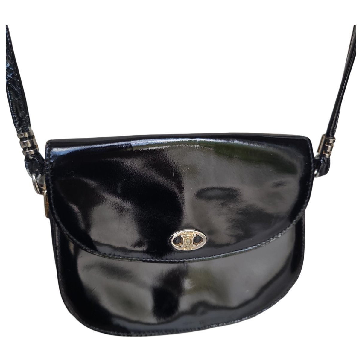 Trotteur patent leather crossbody bag
