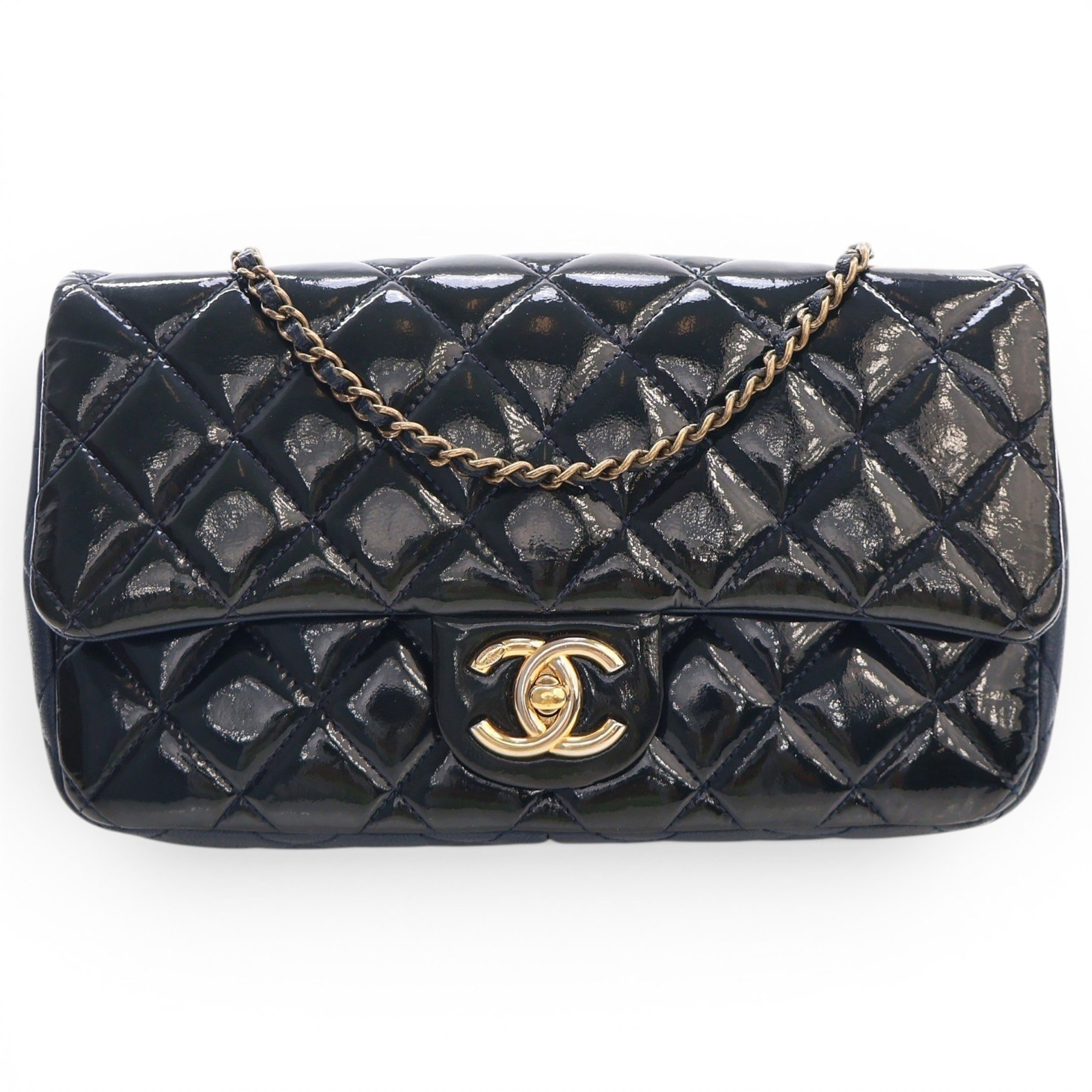 Patent leather crossbody bag