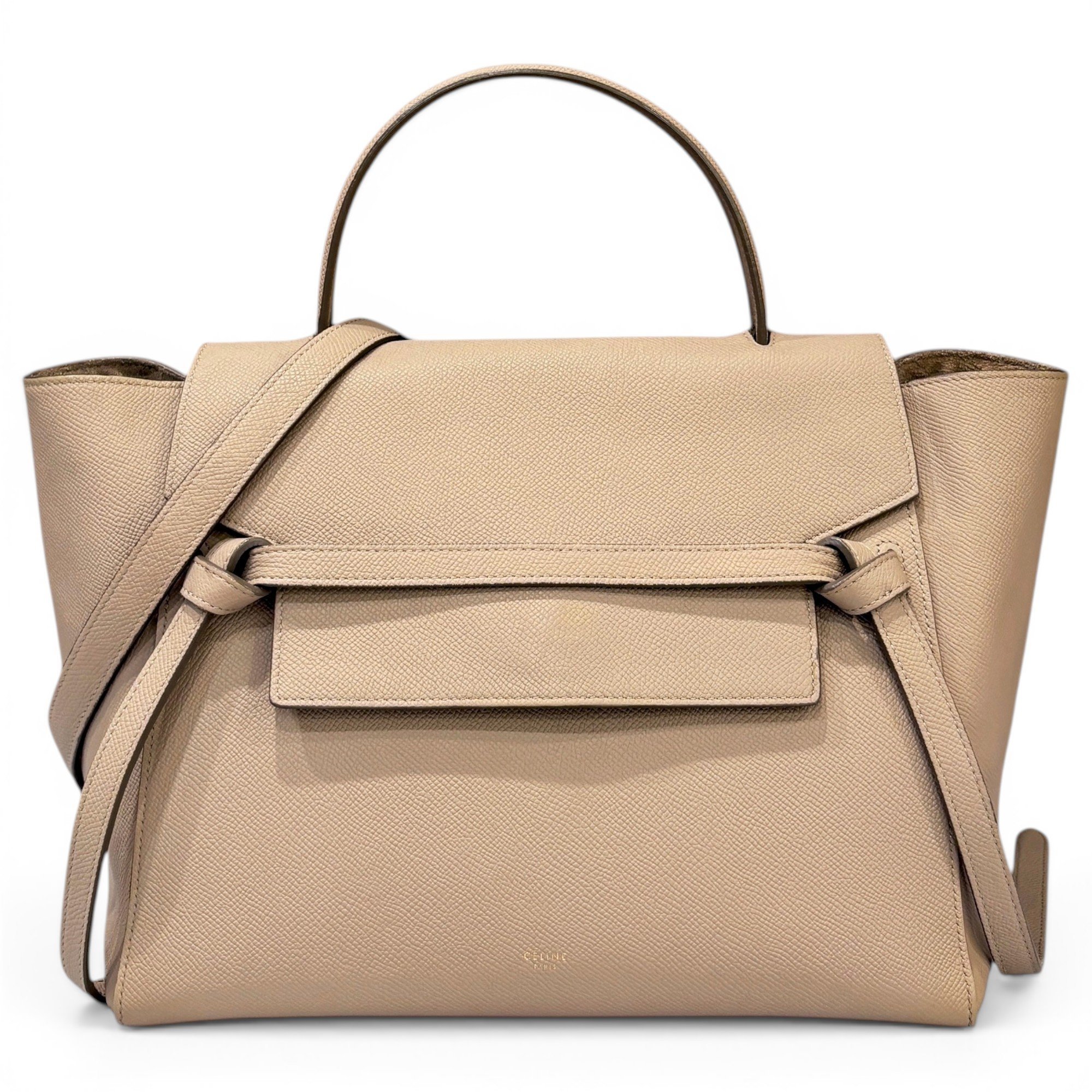 Belt pony-style calfskin handbag