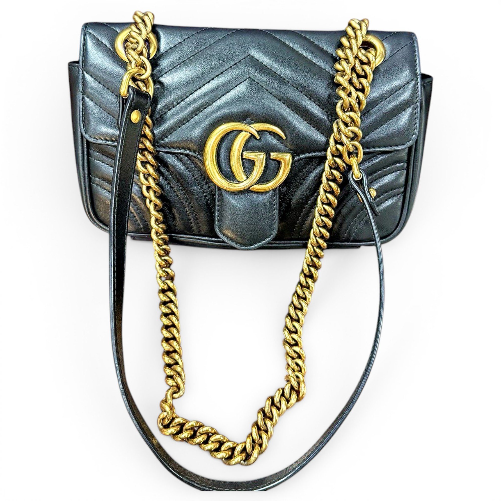 GG Marmont Flap leather crossbody bag