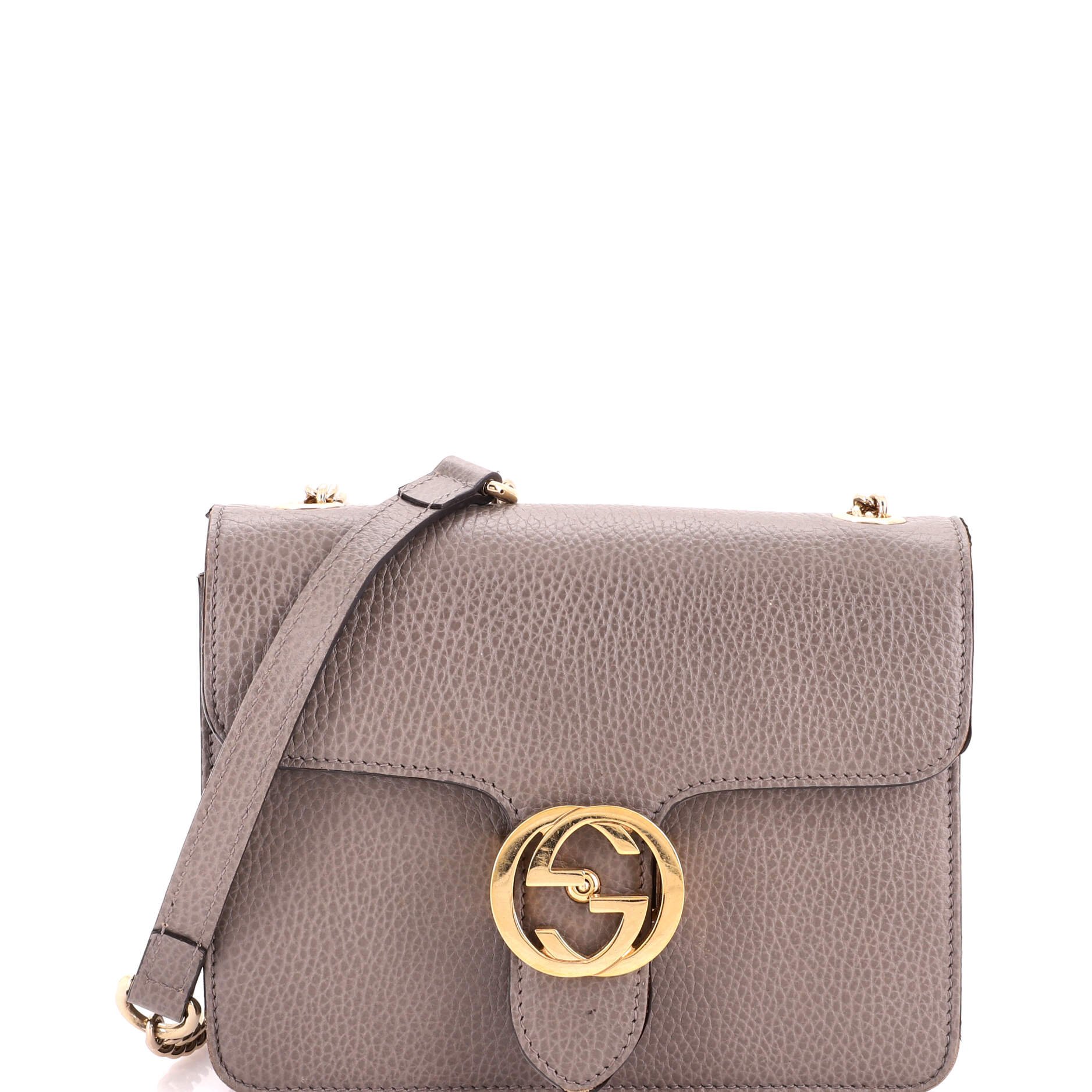 Interlocking Top Handle Bag Leather Small