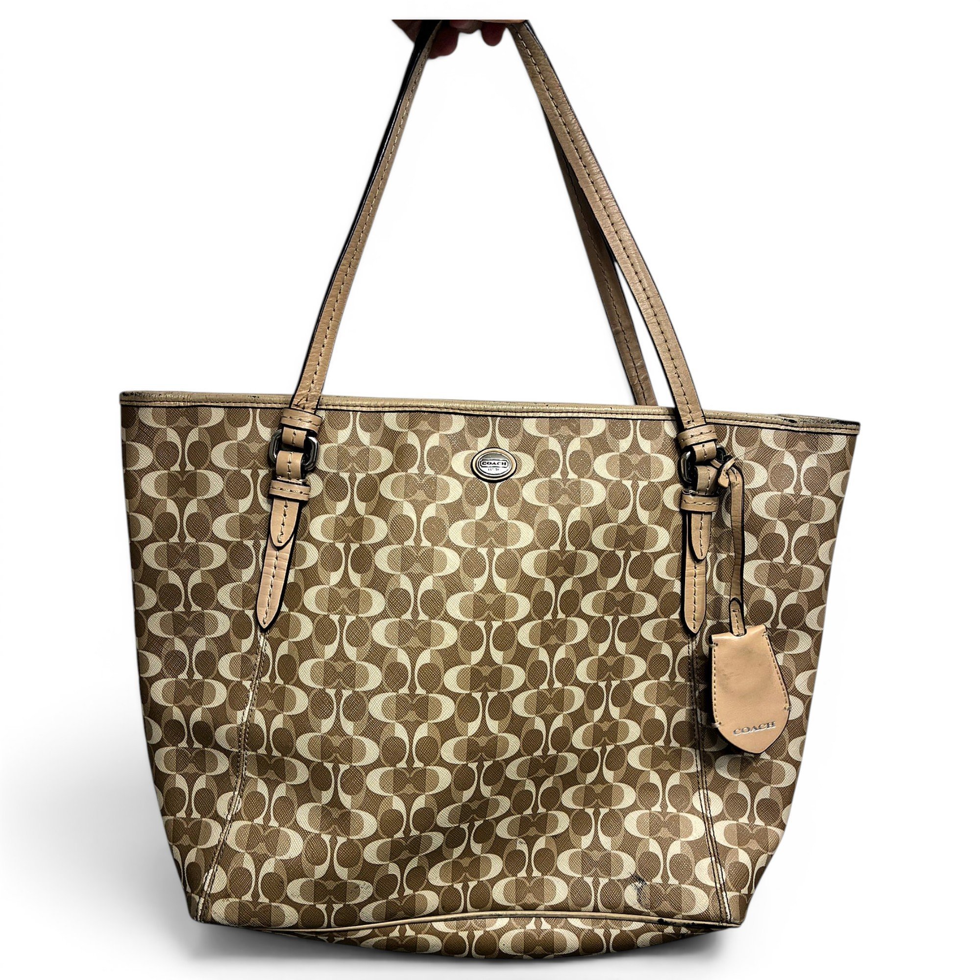 CITY ZIP TOTE leather tote