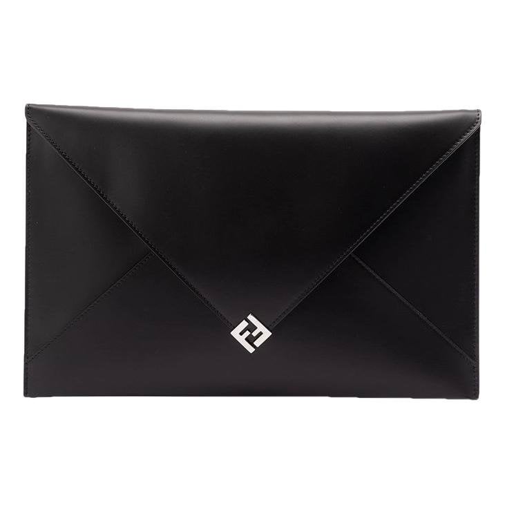 Leather clutch bag