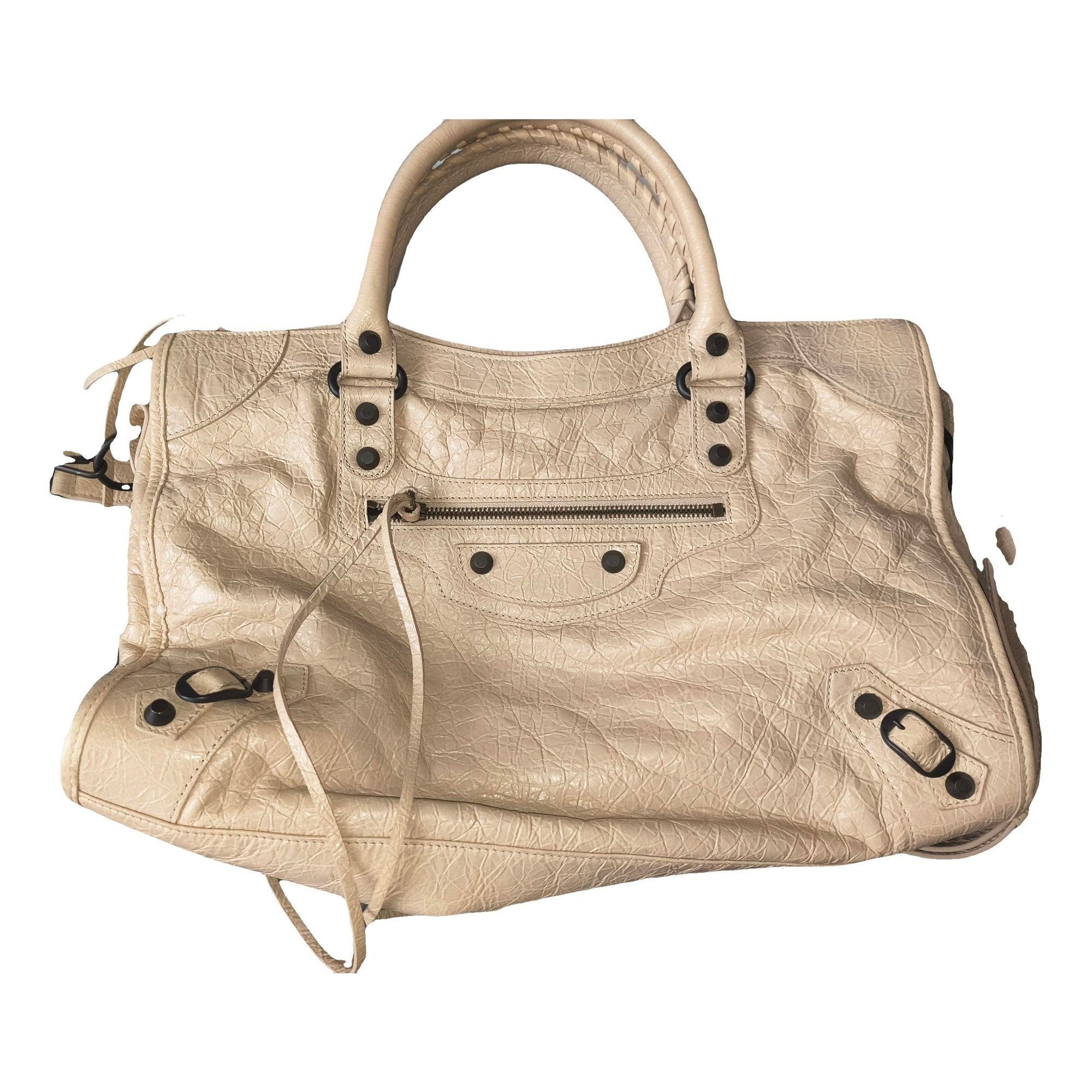 City leather handbag