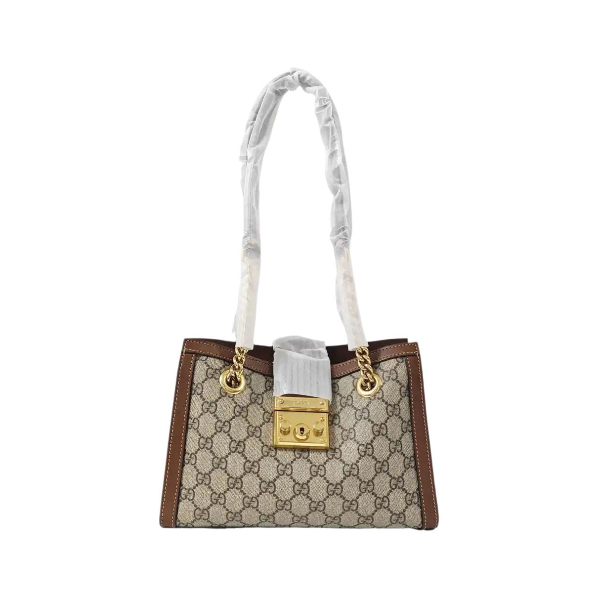 Padlock leather handbag