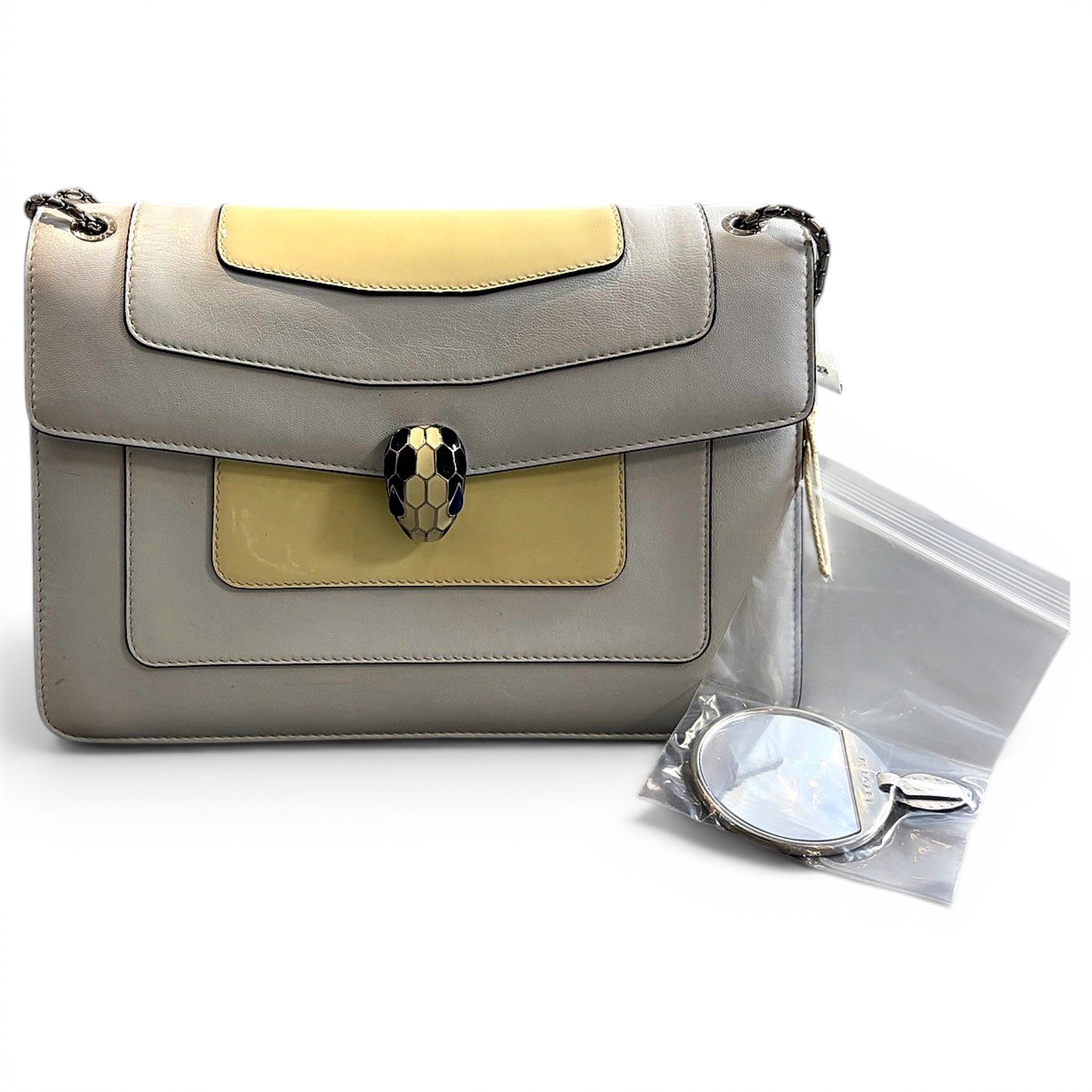 Serpenti patent leather handbag