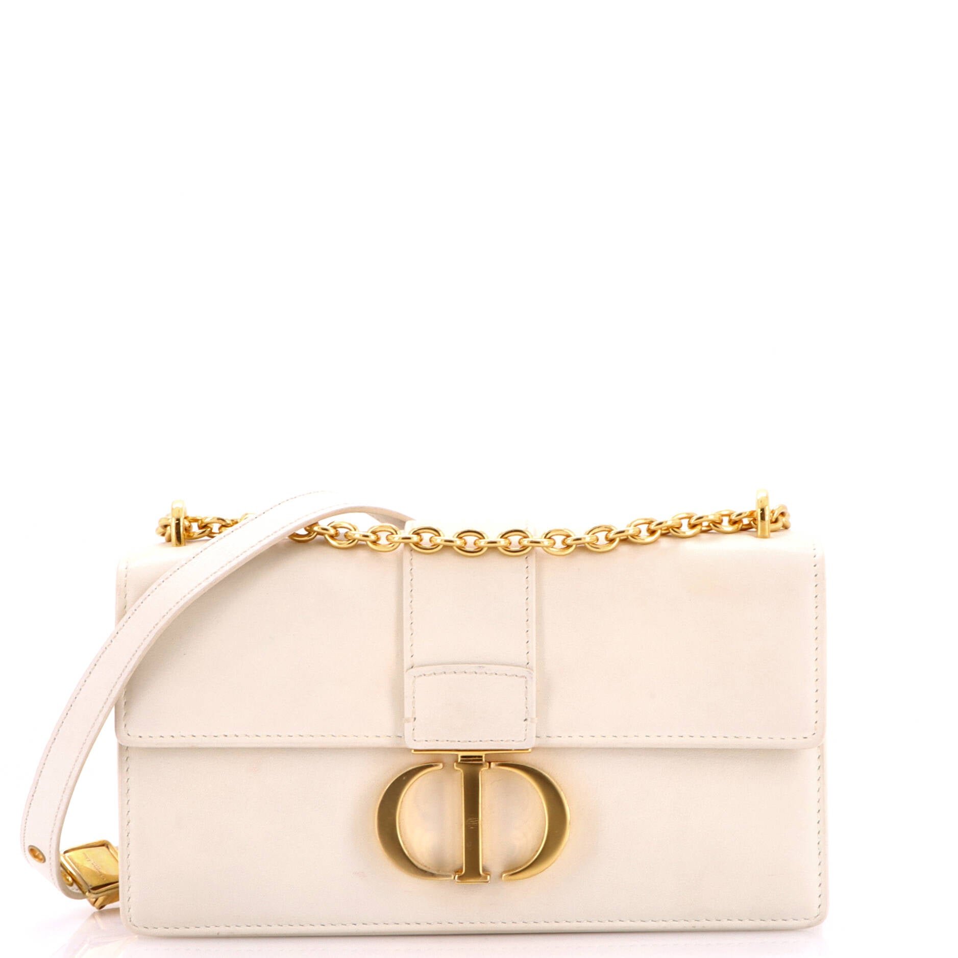 30 Montaigne Chain Flap Bag Leather East West