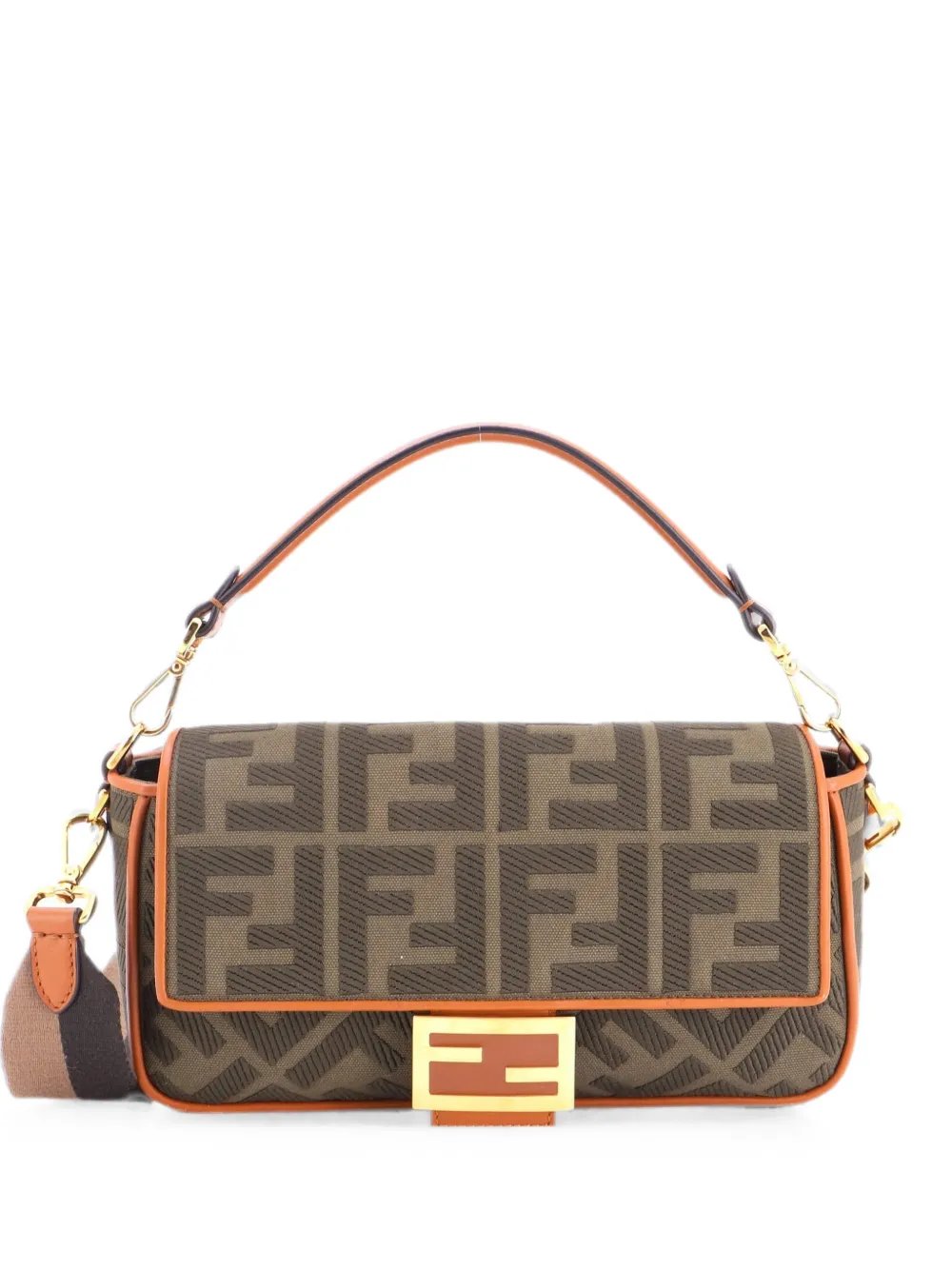 Baguette NM Bag Zucca Embroidered Canvas Medium shoulder bag