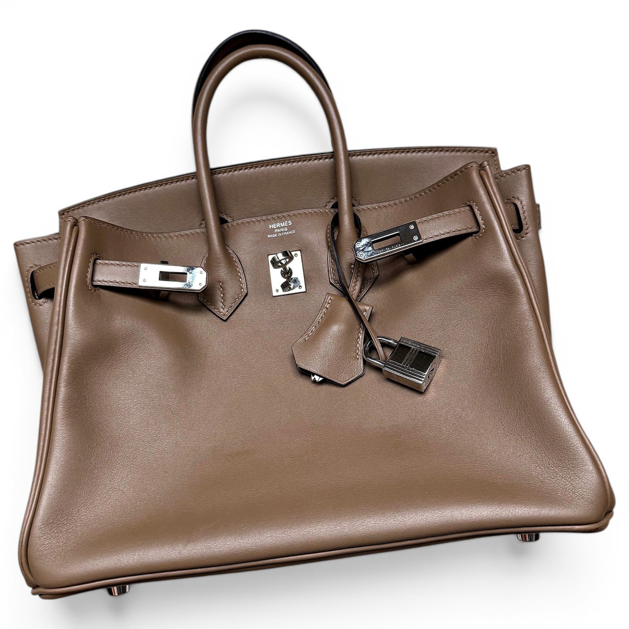 Birkin 25 leather handbag