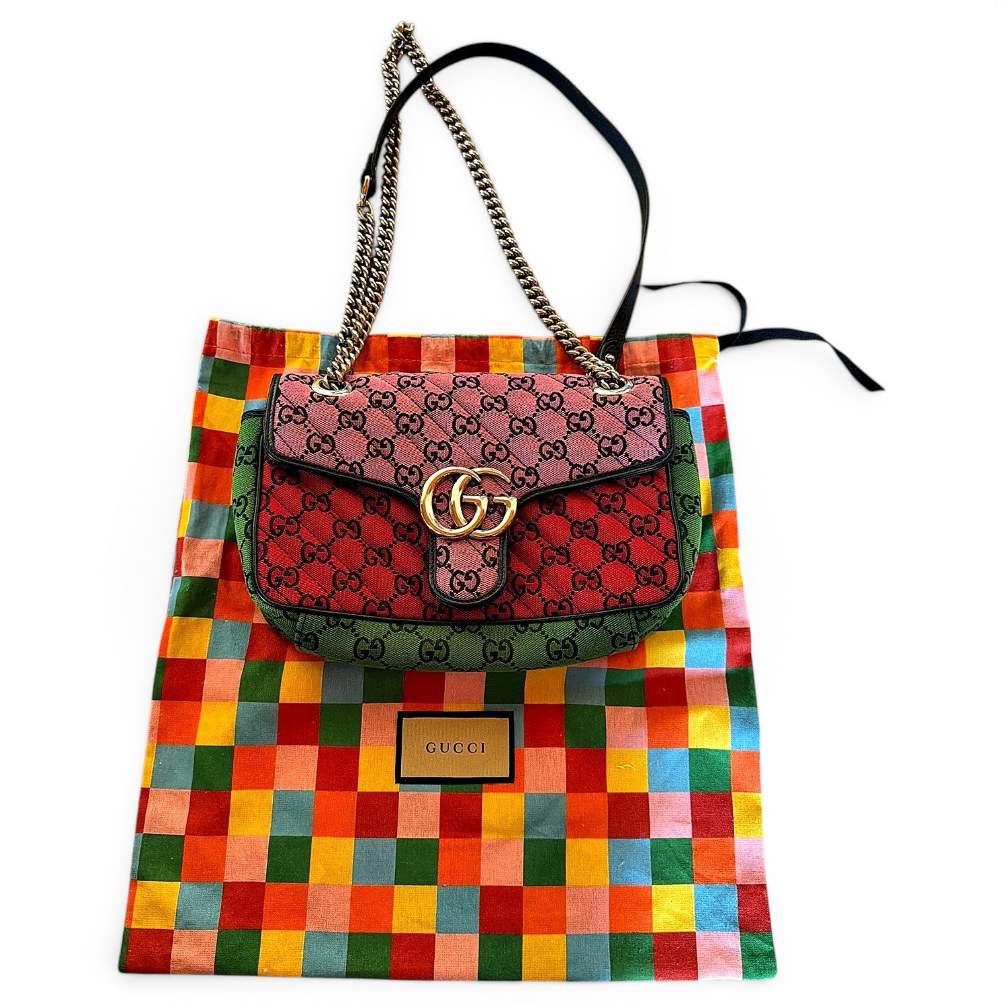 GG Marmont Flap cloth crossbody bag