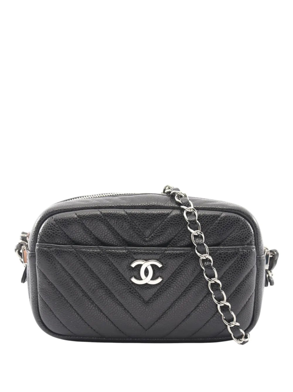 2018-2019 CC Chevron Caviar Camera Bag crossbody bag