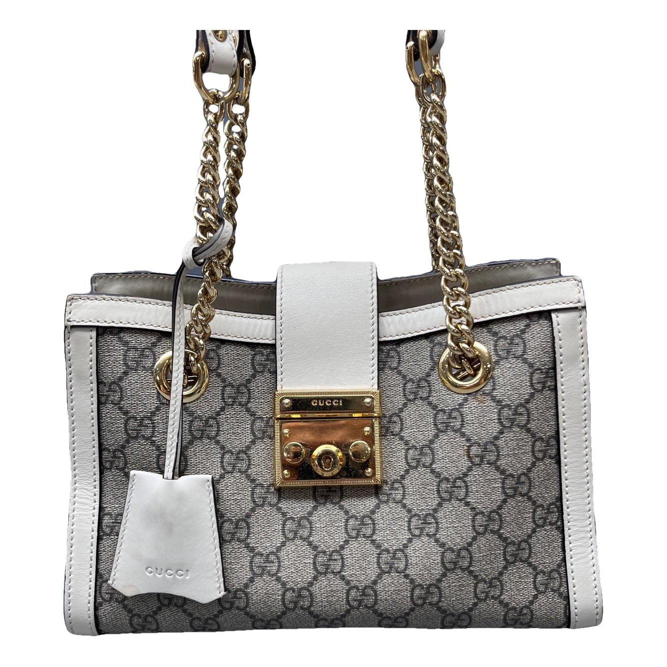 Padlock leather handbag