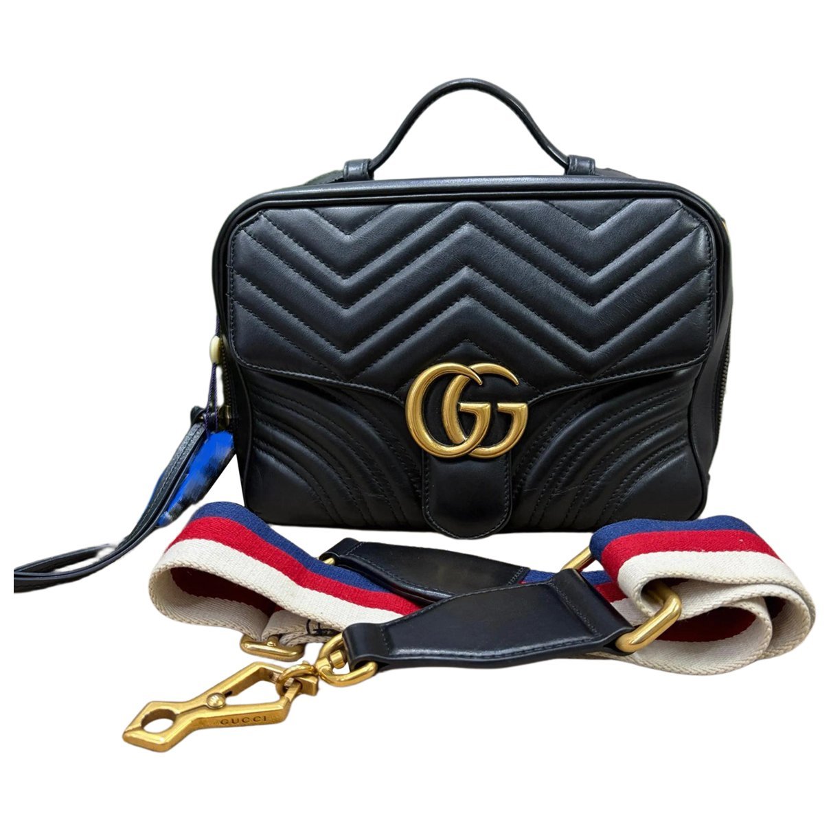 GG Marmont Flap leather crossbody bag
