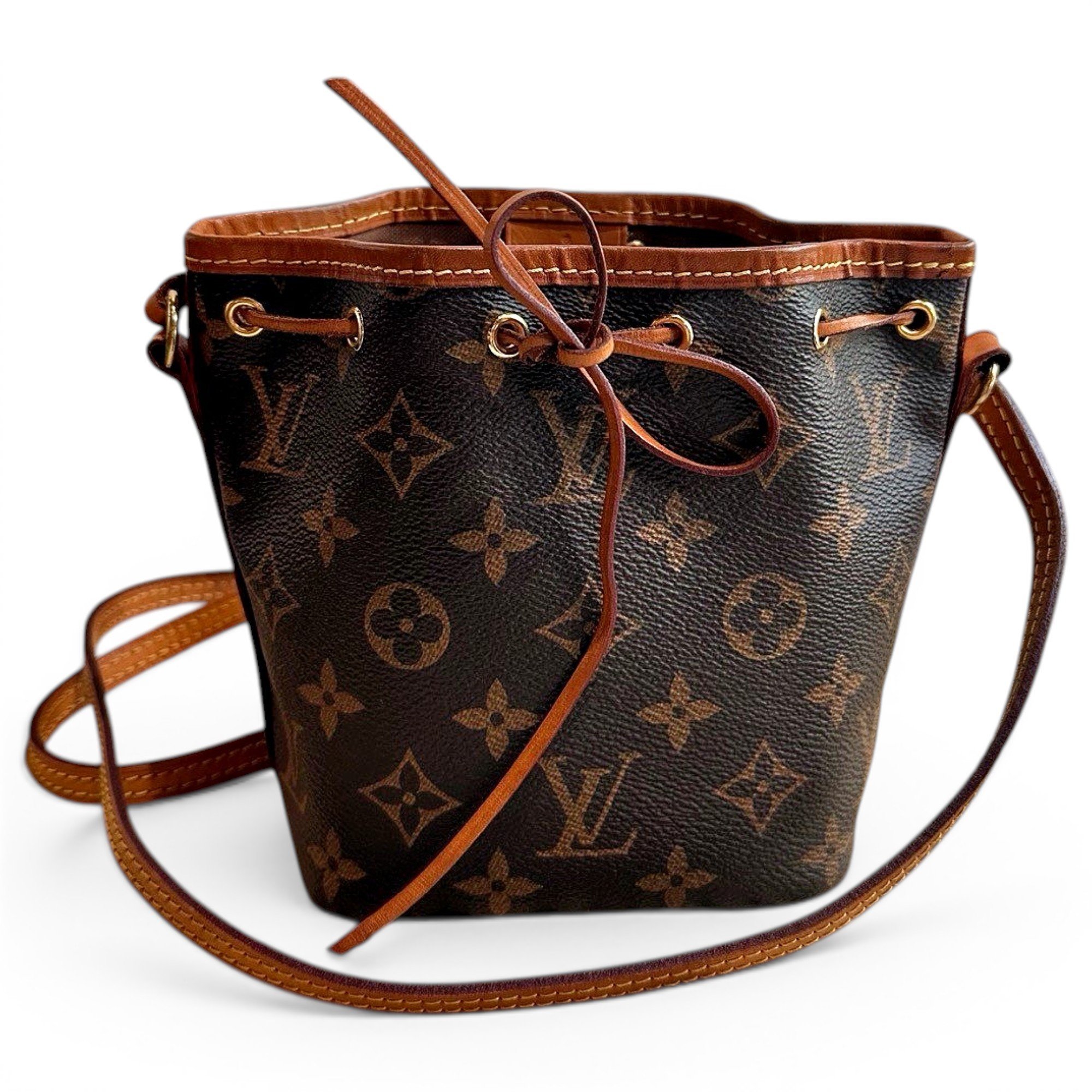 Nano Noé leather handbag