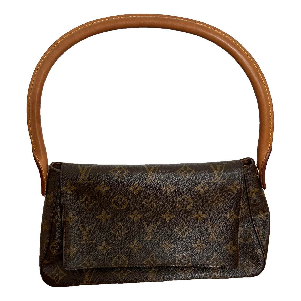 Looping leather handbag