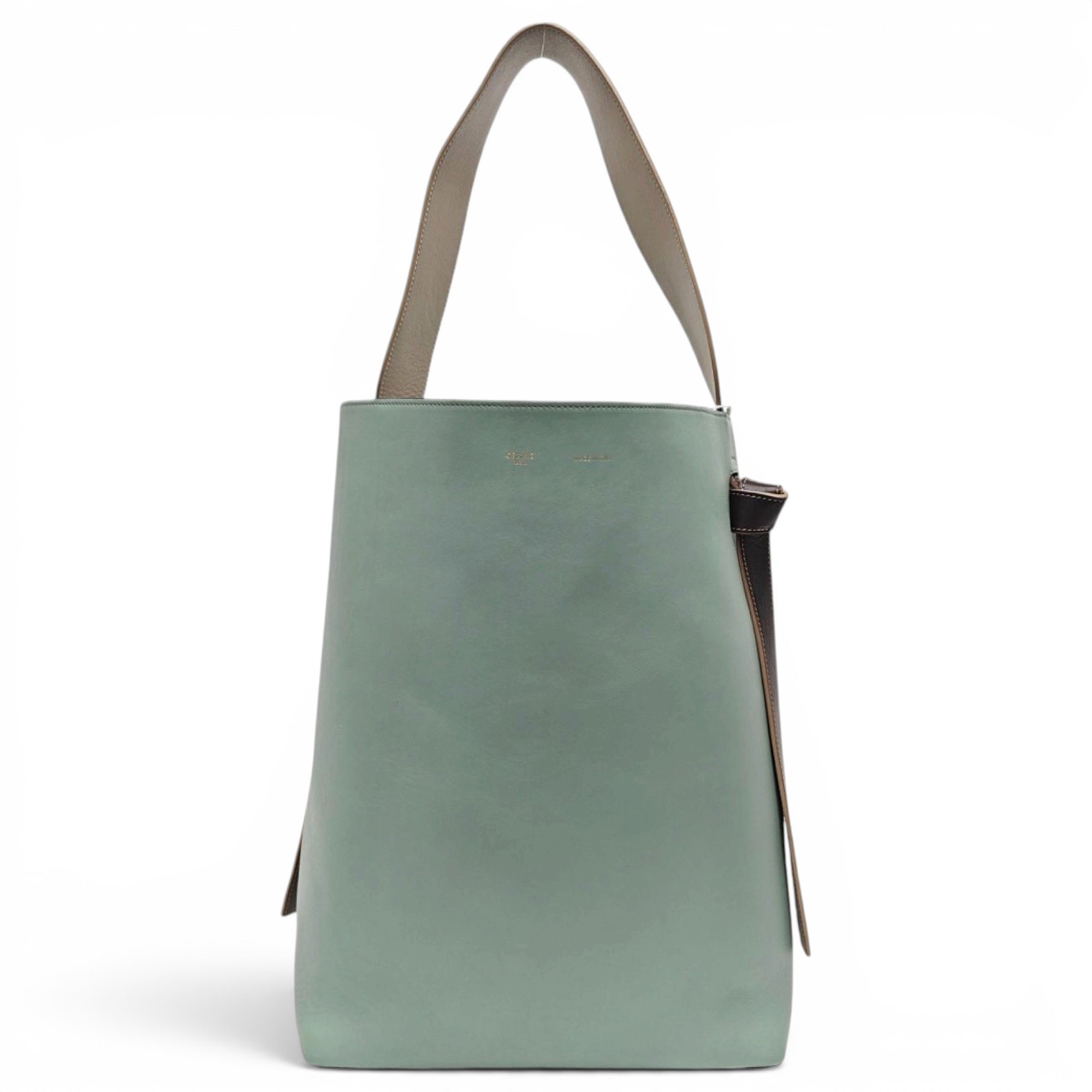 Twisted leather handbag