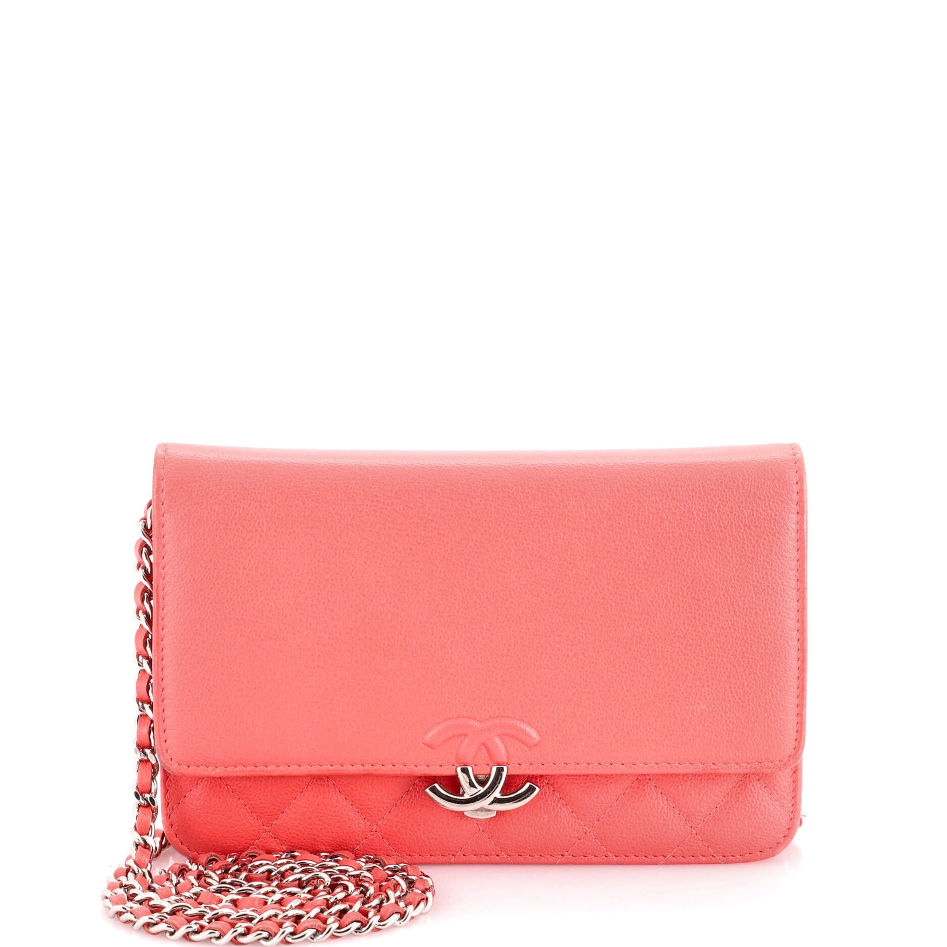 CC Box Wallet on Chain Quilted Caviar