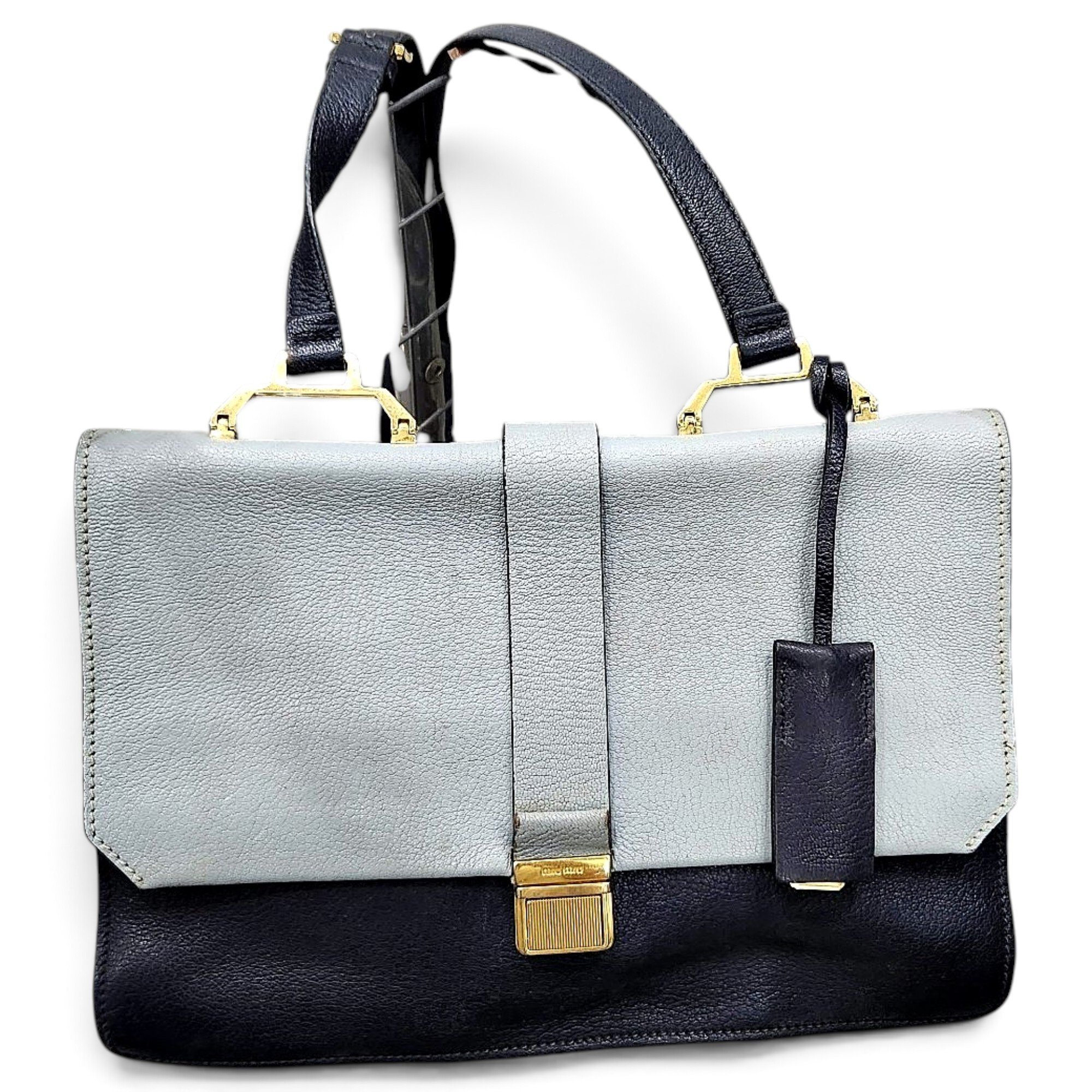 Madras leather satchel