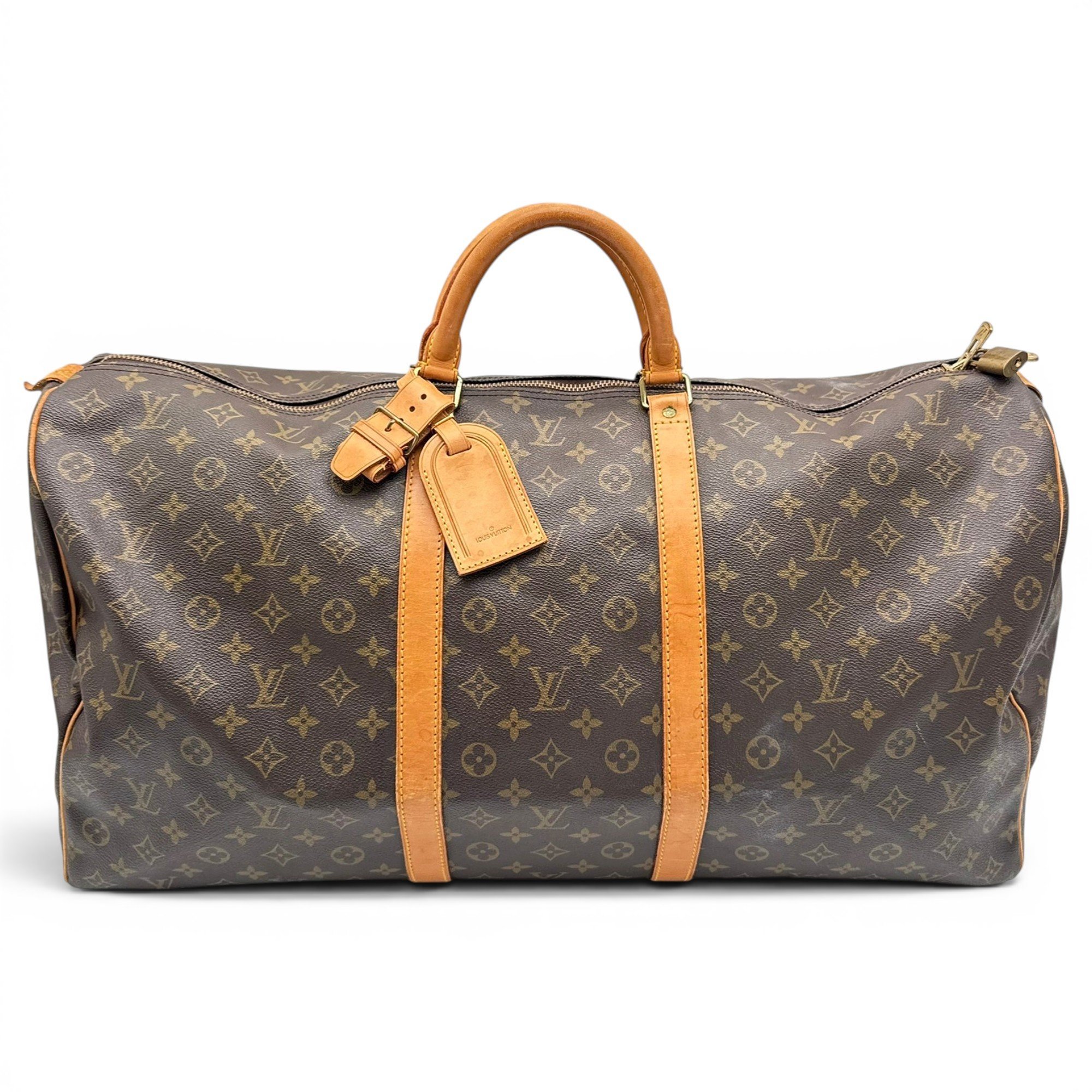 Keepall leather travel bag