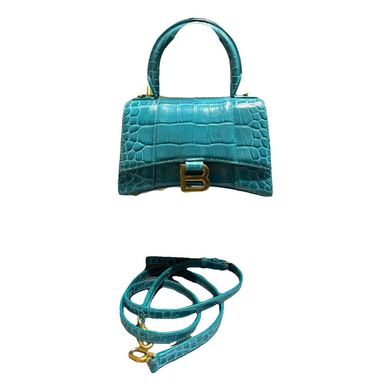 Hourglass leather crossbody bag