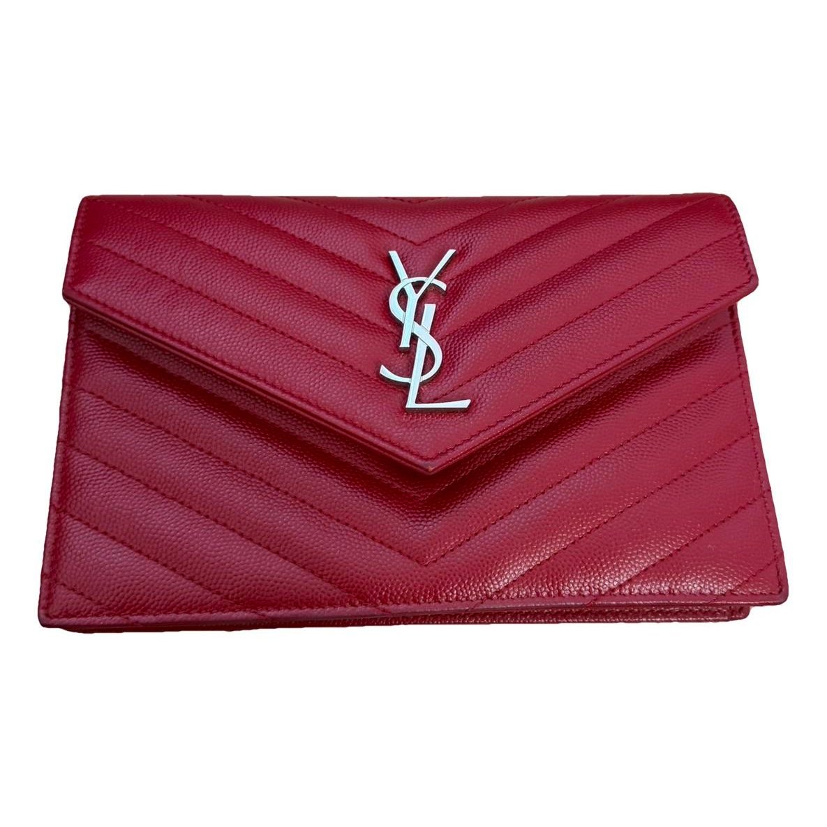 Leather clutch bag