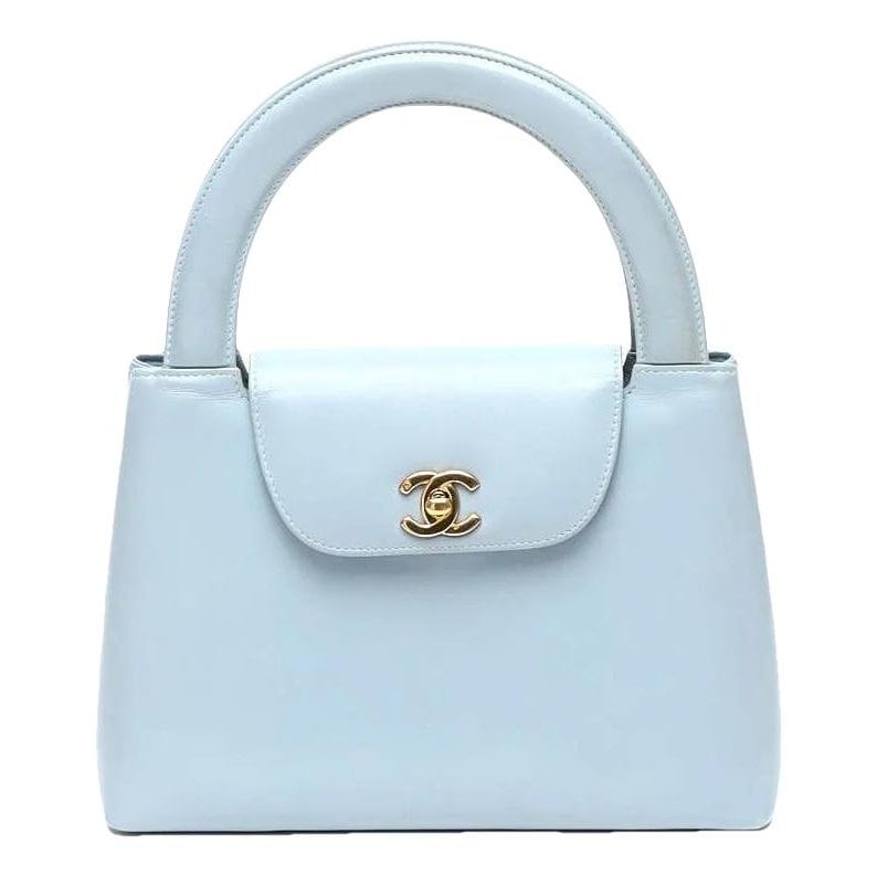 Trendy CC Top Handle leather handbag