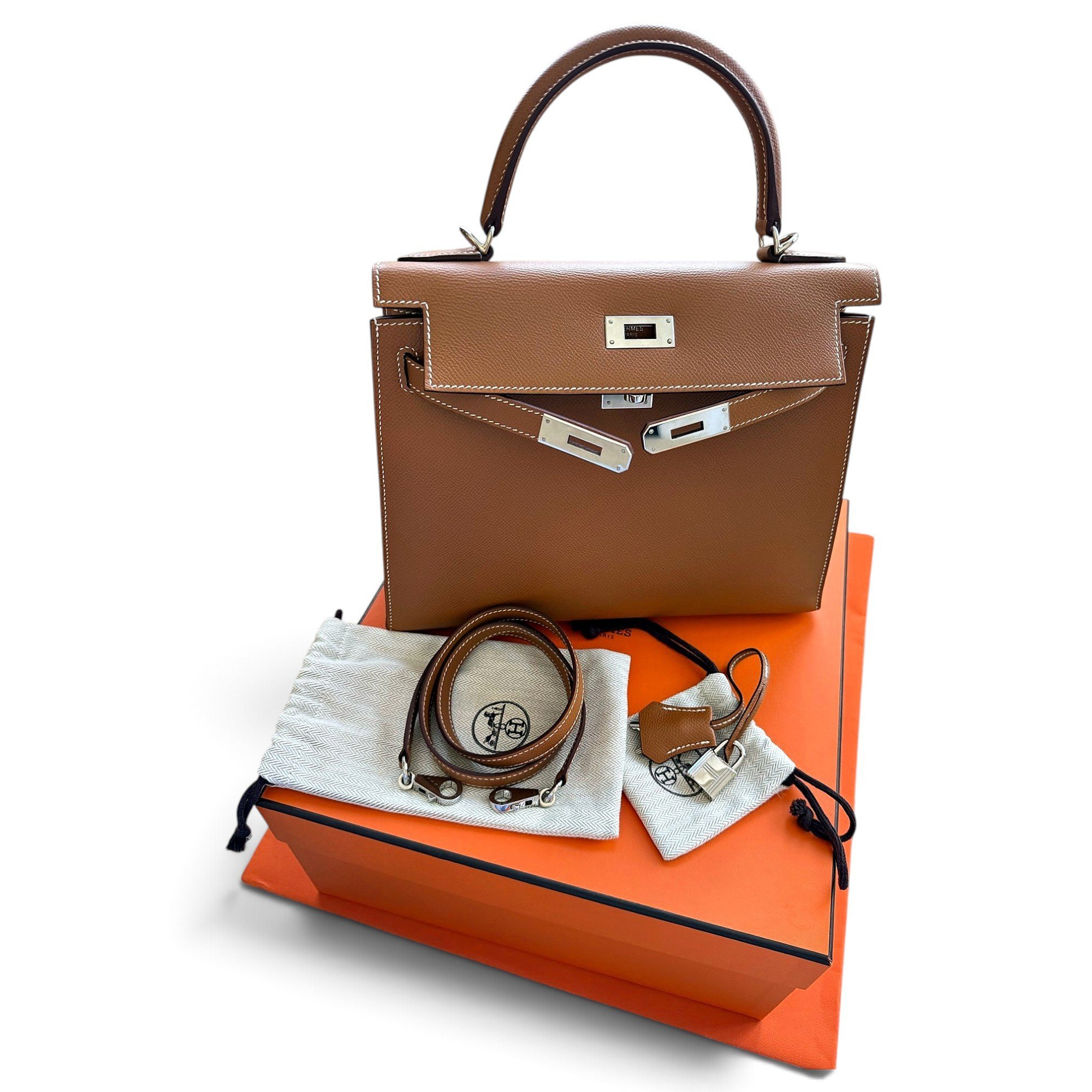 Kelly 28 leather handbag