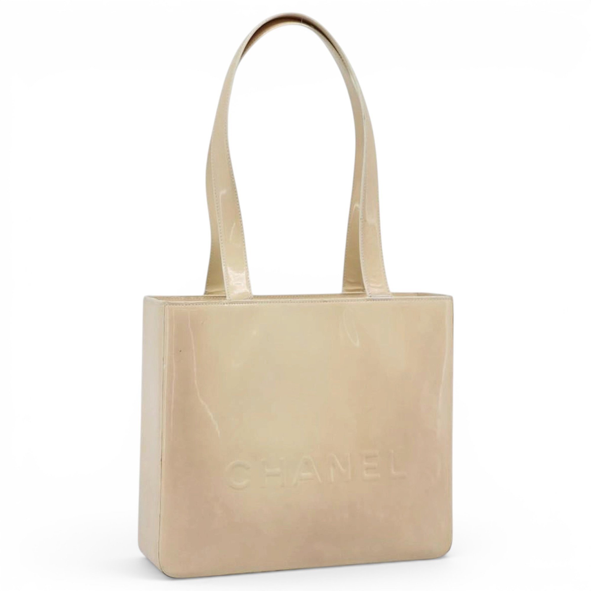 Patent leather tote