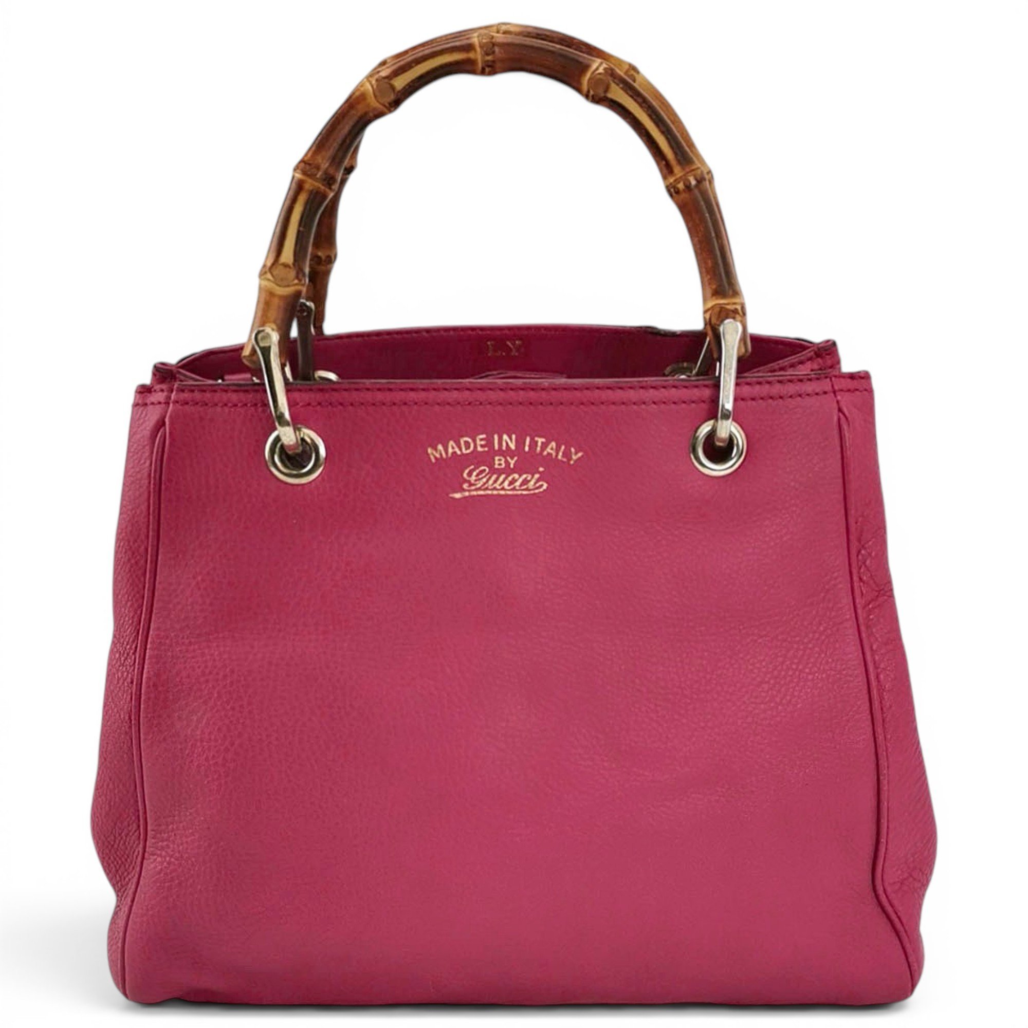 Bamboo leather handbag
