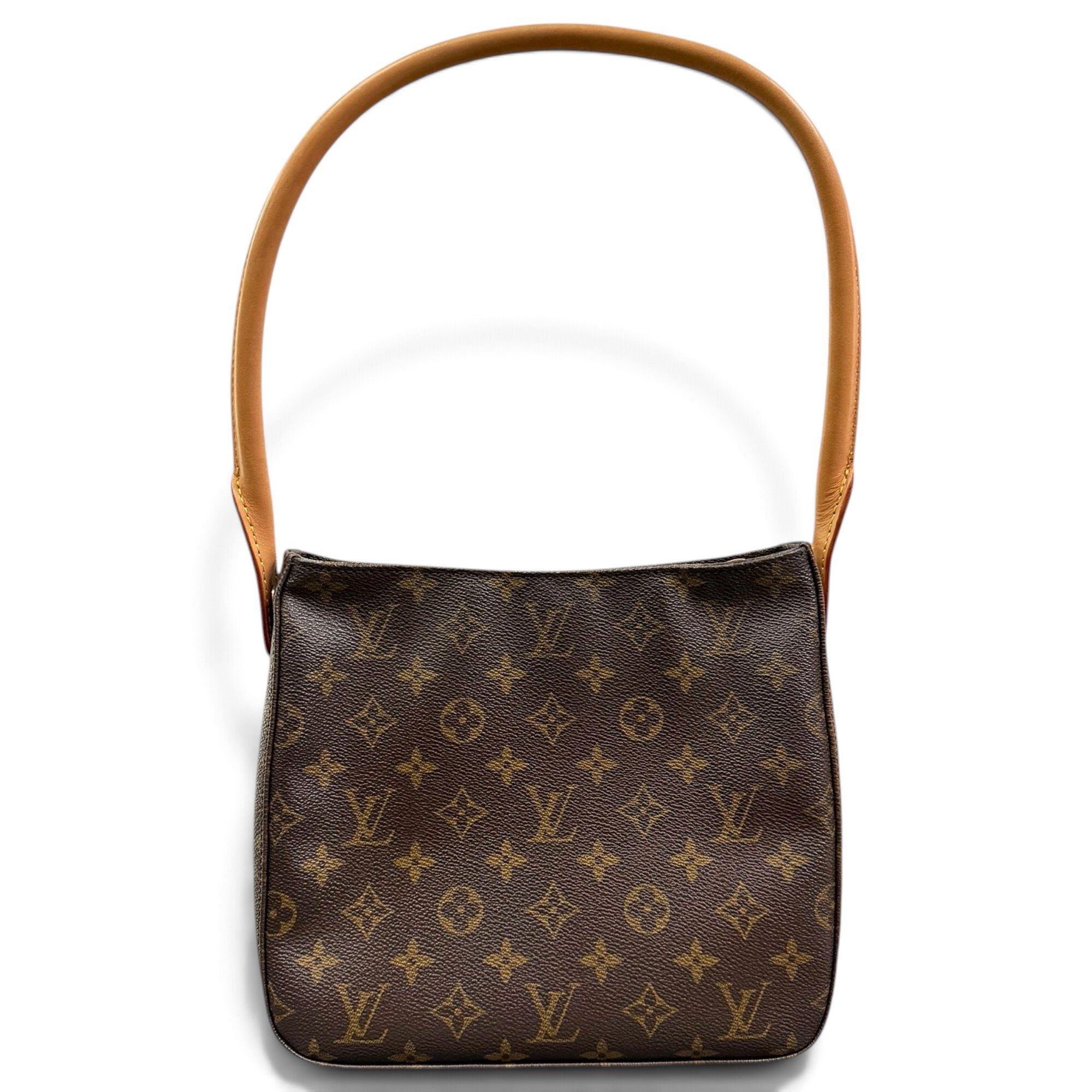 Looping leather handbag