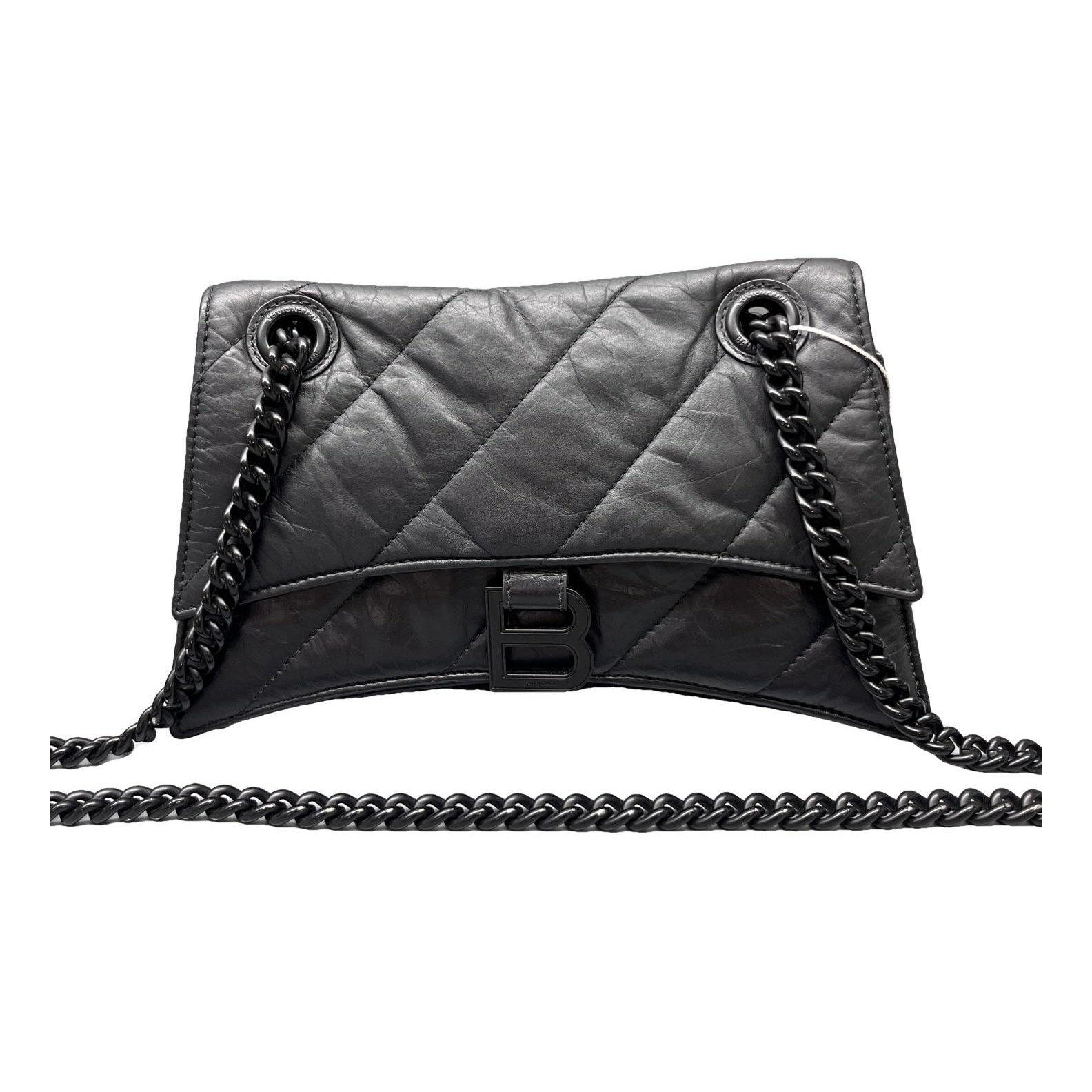 Crush leather handbag