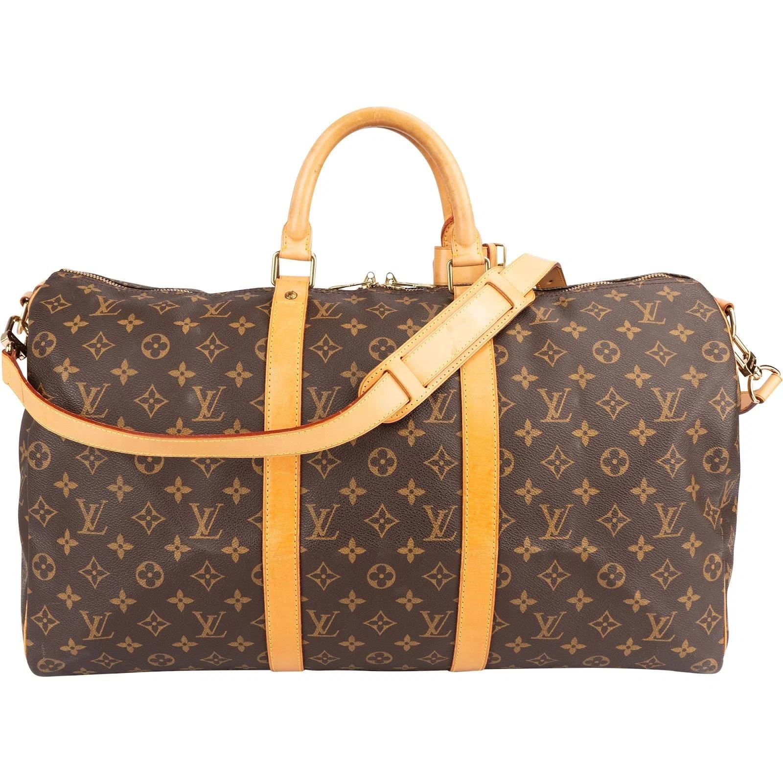 Keepall leather travel bag
