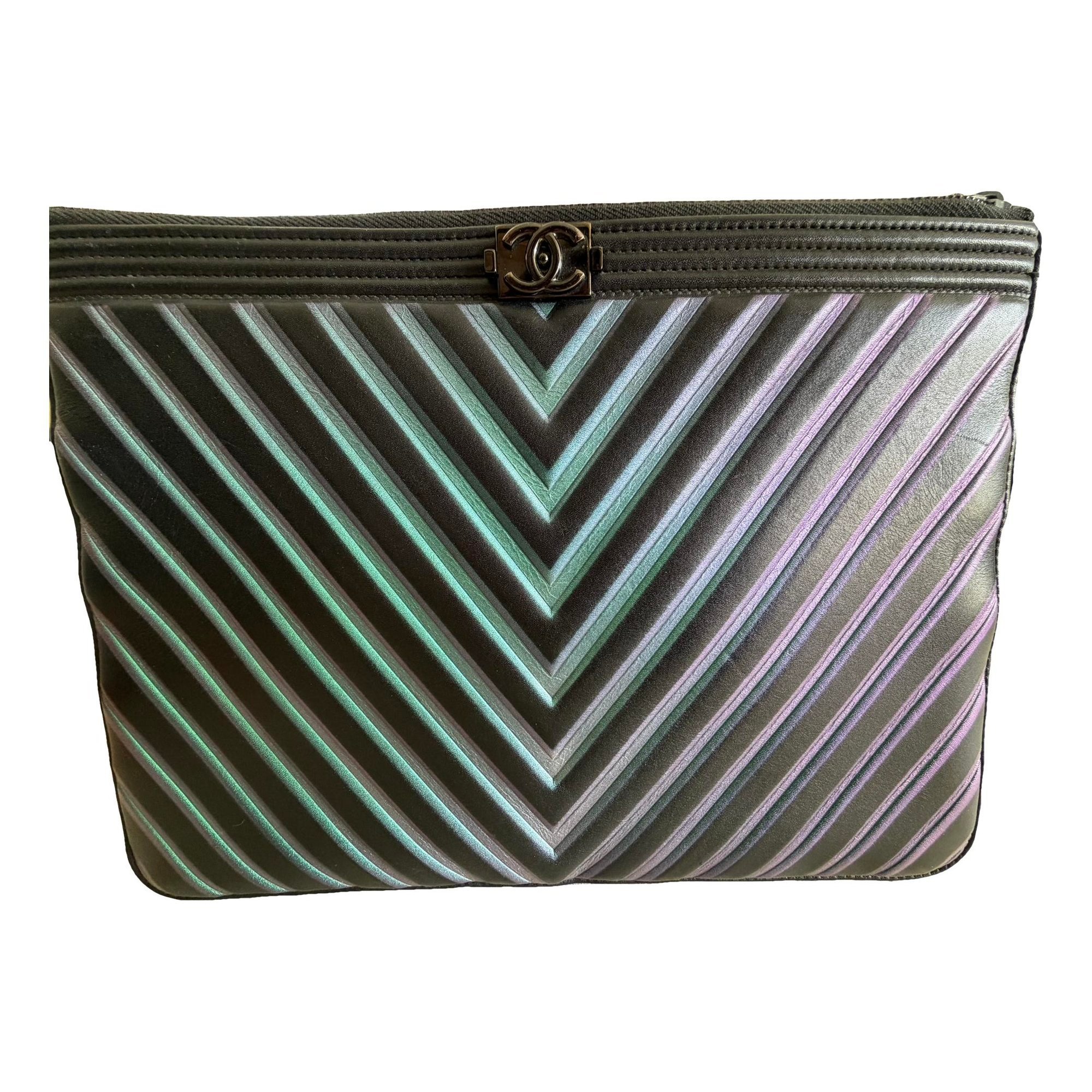 Boy leather clutch bag