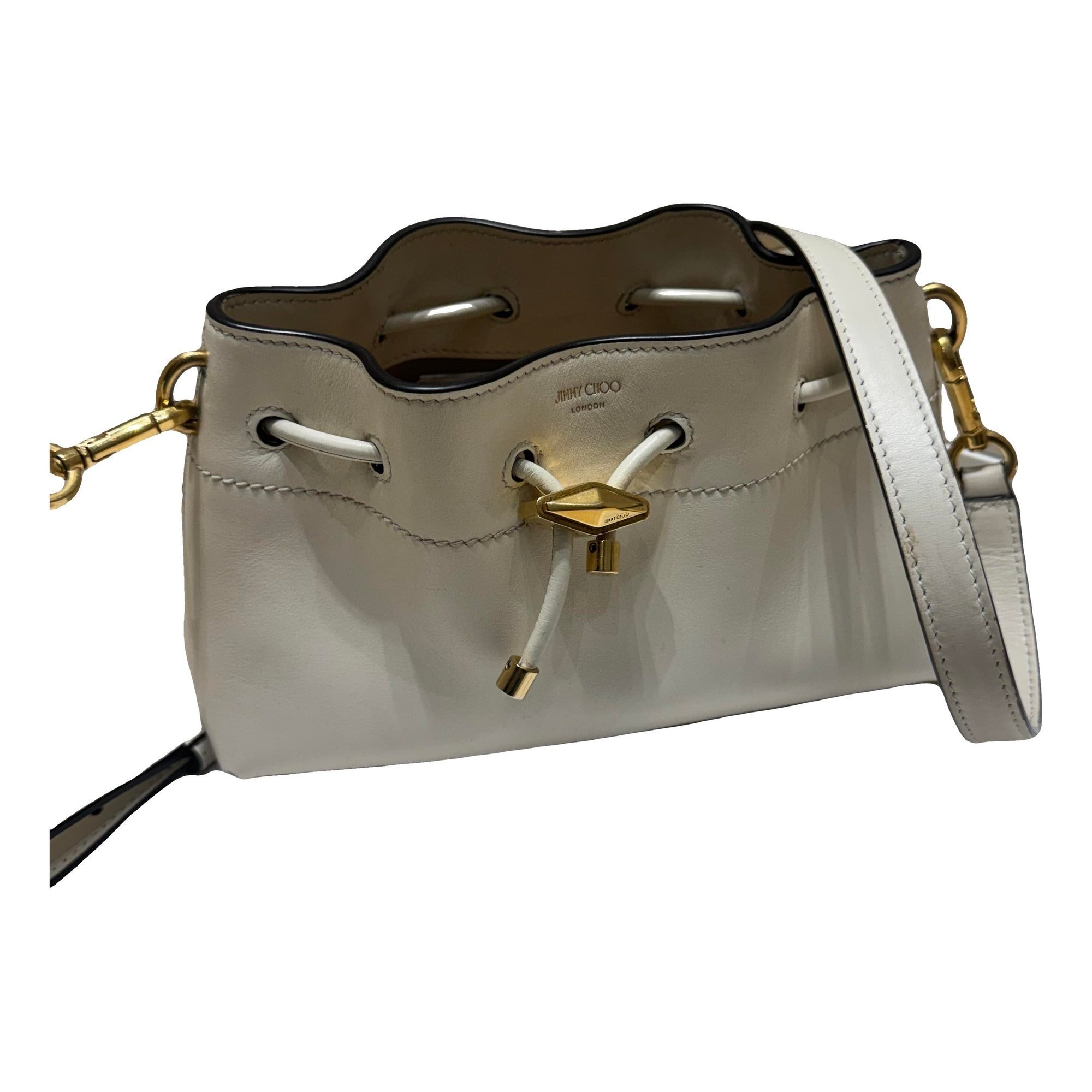 Cinch leather crossbody bag