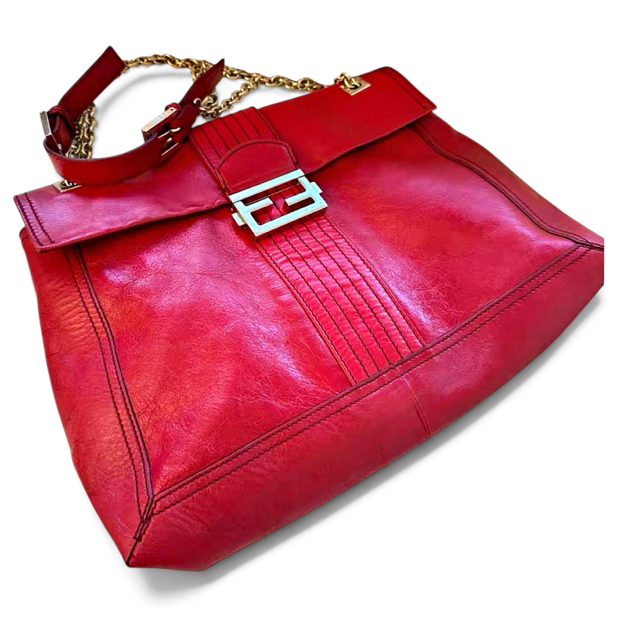 Baguette leather handbag