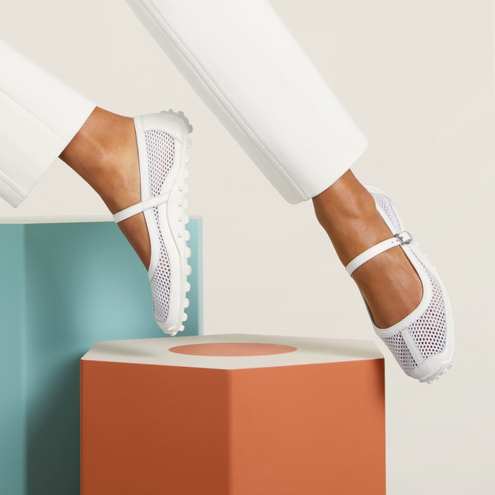 Blanc Kichu Ballet Flat