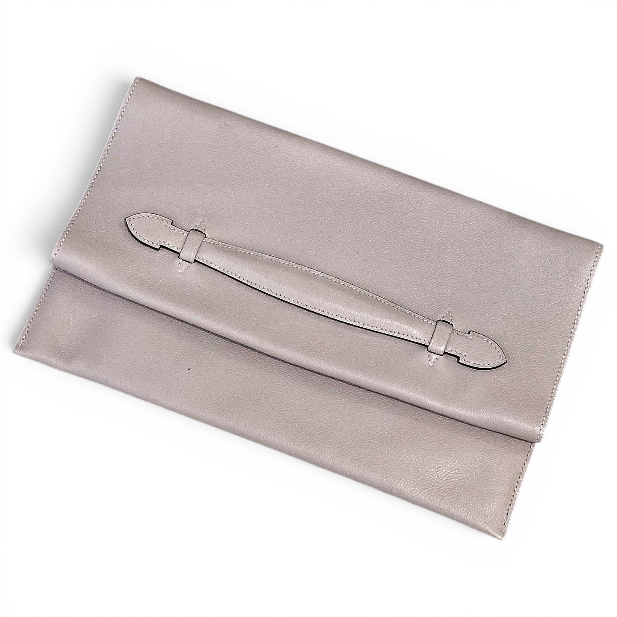 Pliplat leather clutch bag