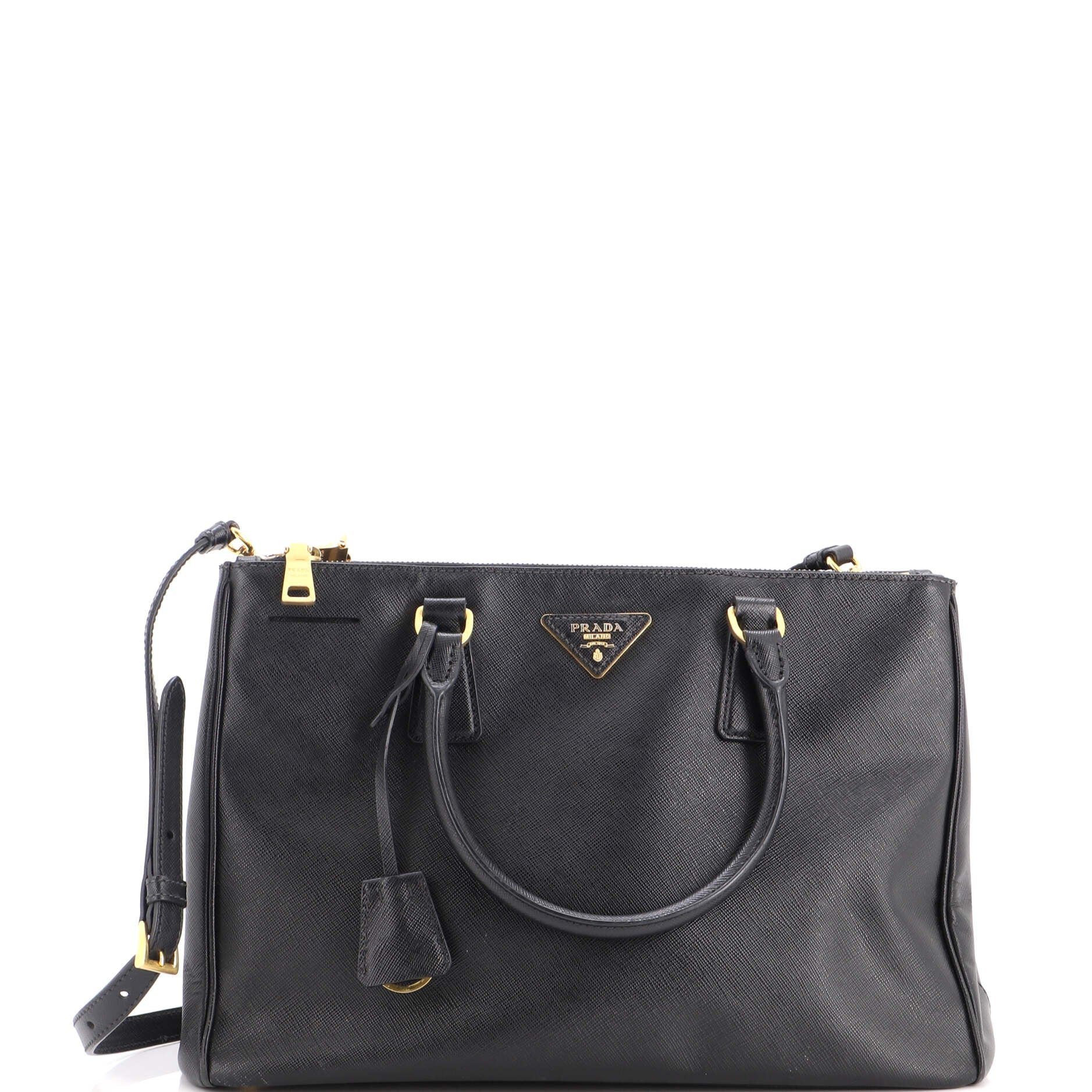Double Zip Lux Tote Saffiano Leather Medium