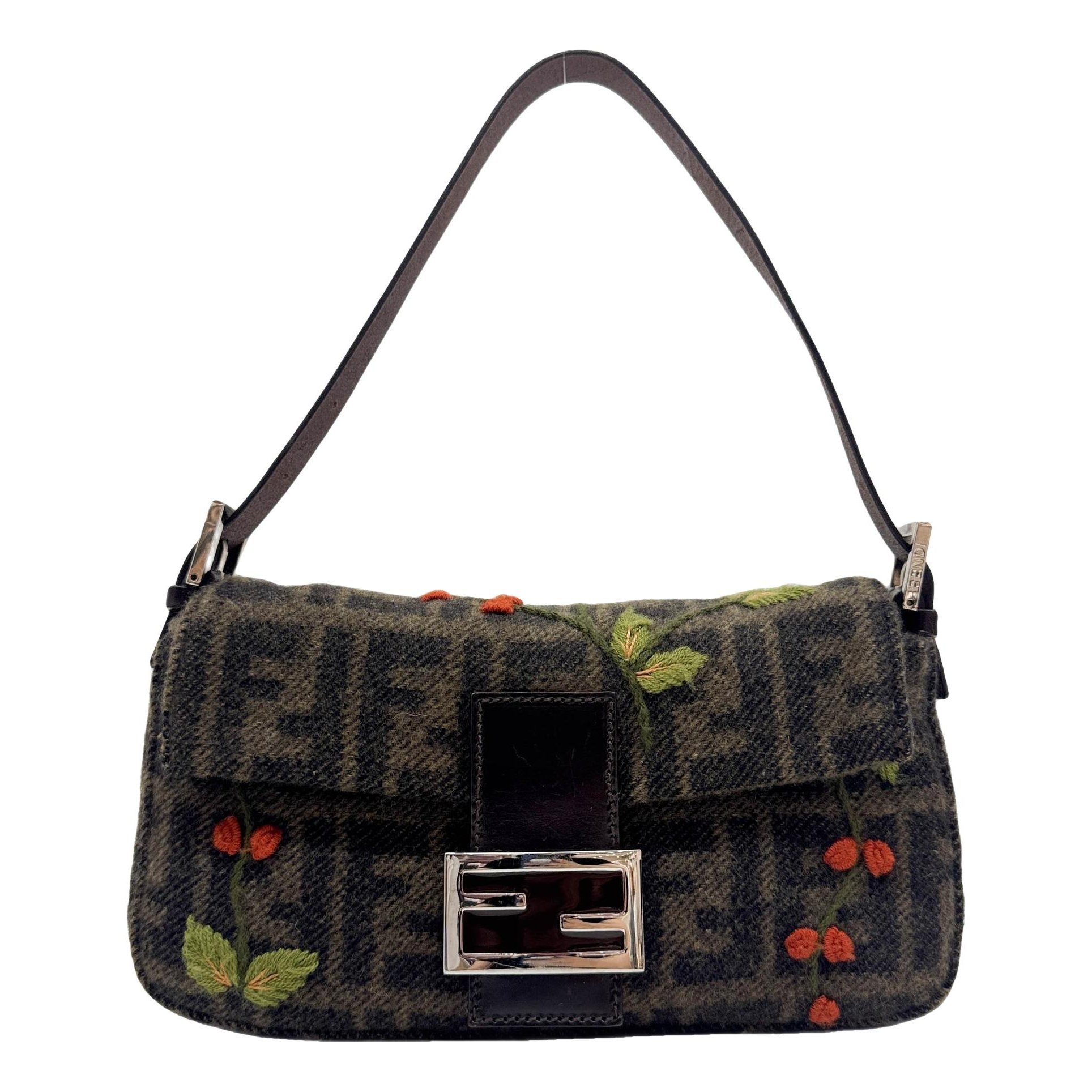Baguette wool handbag