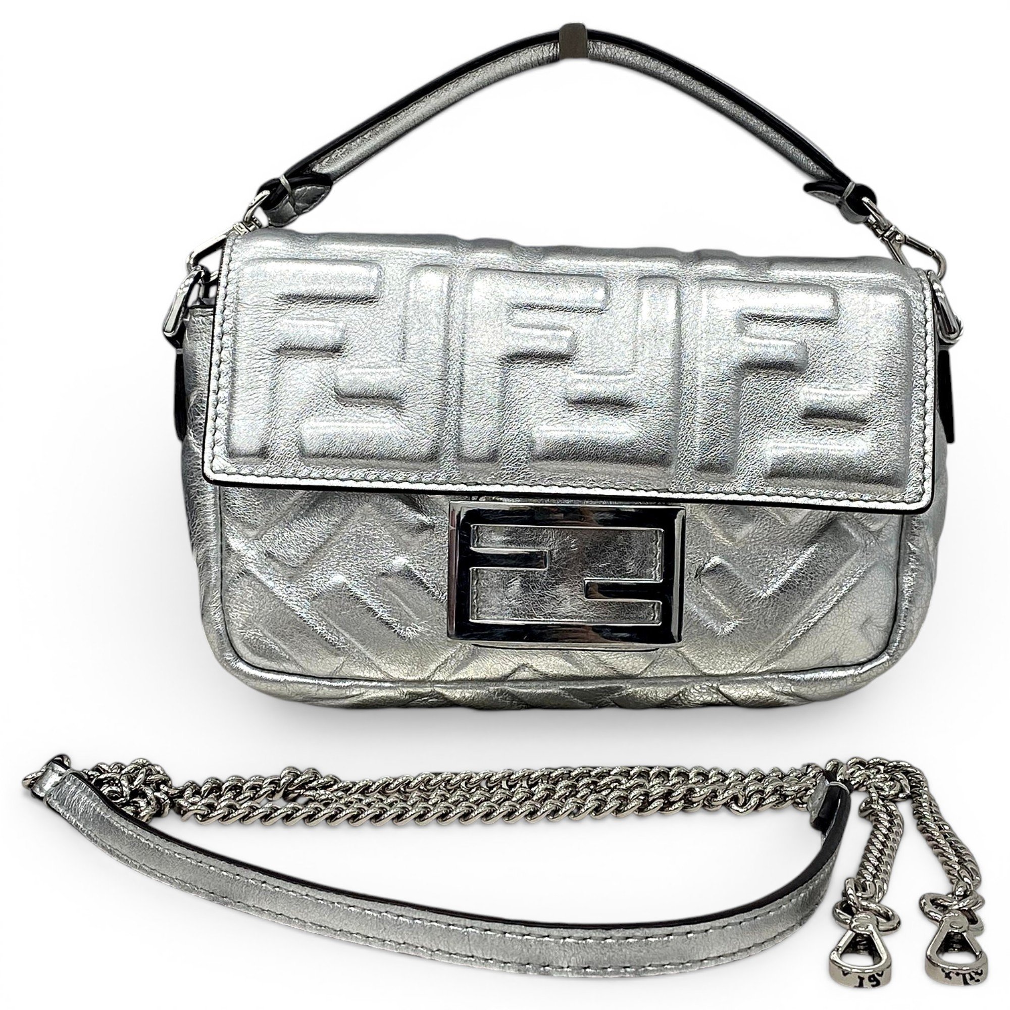 Baguette leather handbag