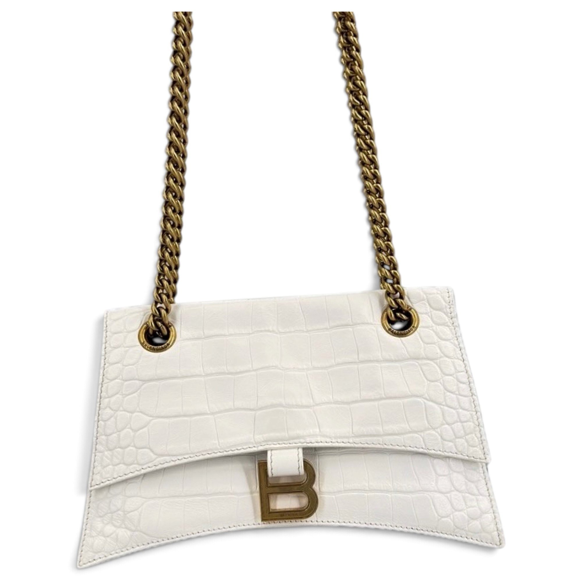 Crush leather handbag