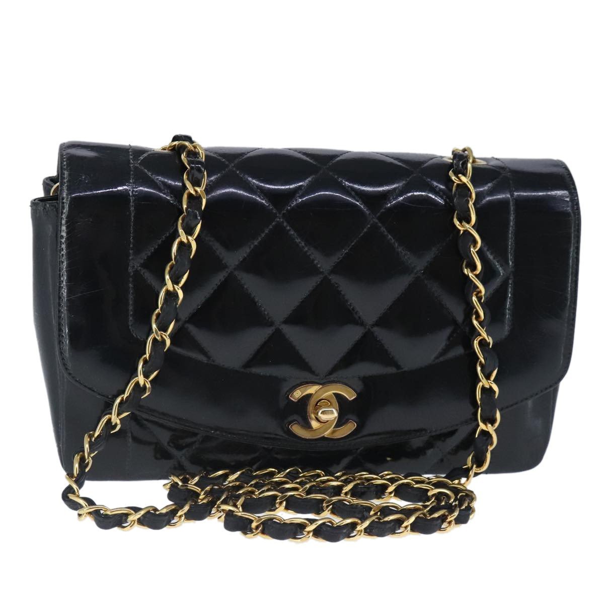 Diana patent leather handbag