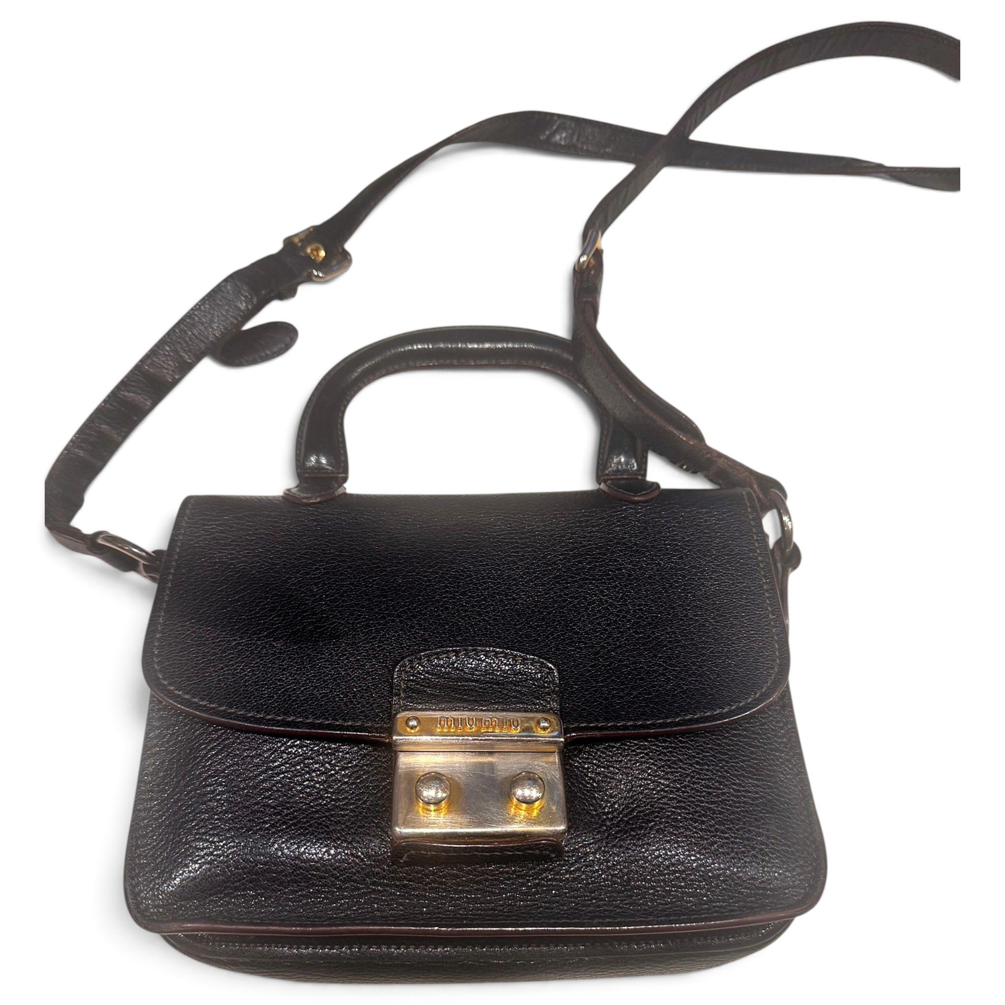 Madras leather handbag