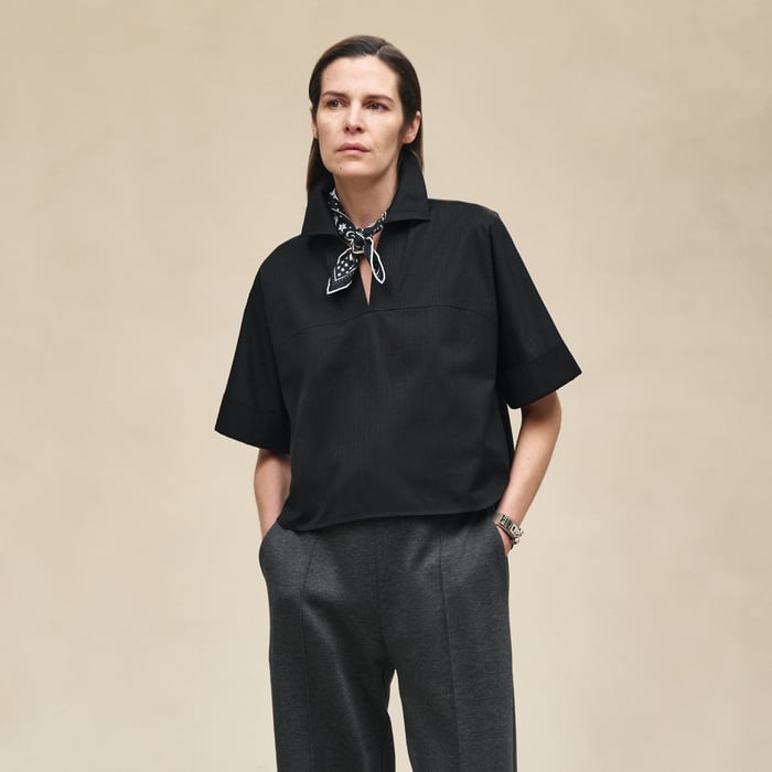 Noir Quilted Blouse