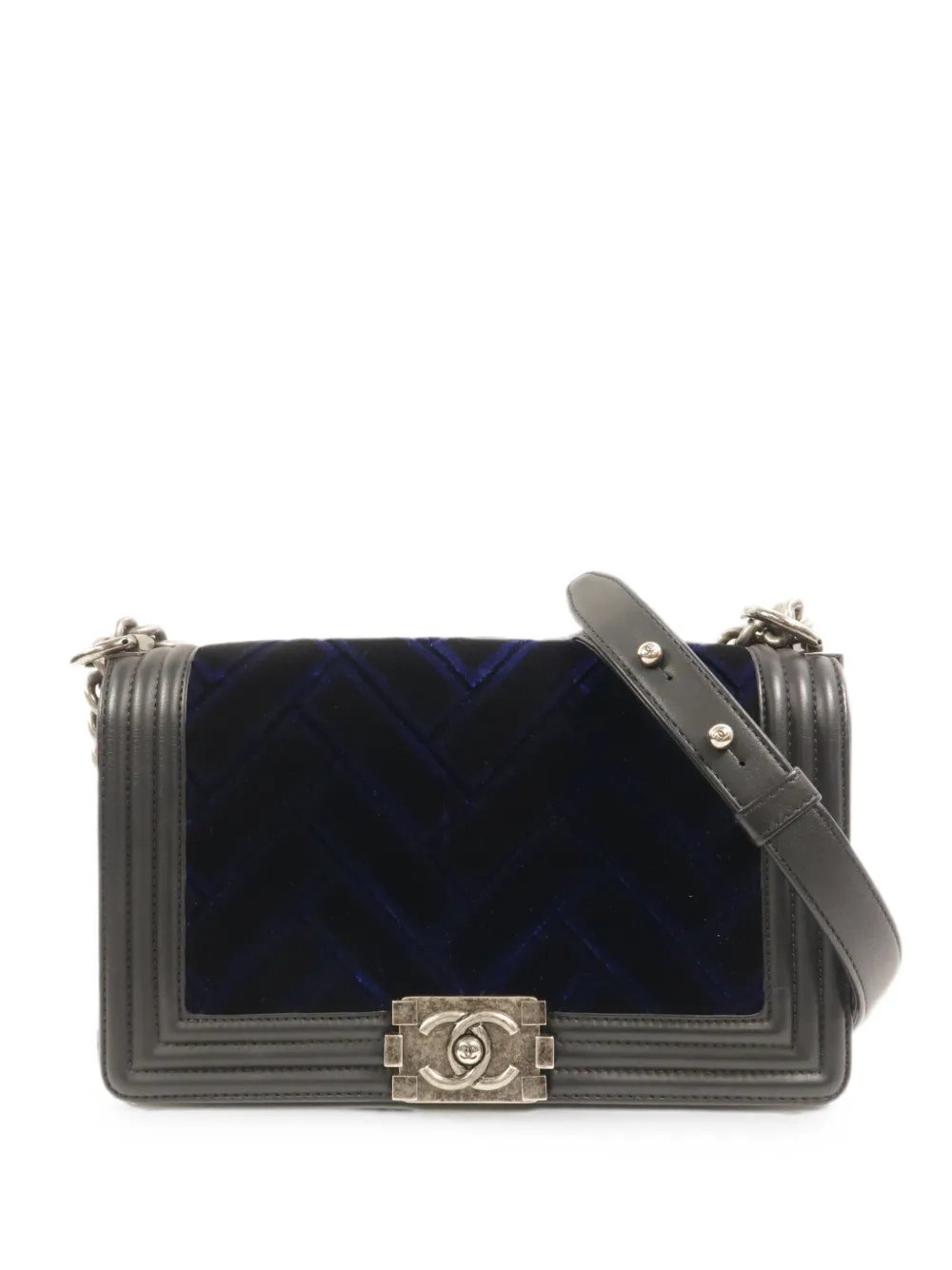 Boy 25 velvet shoulder bag