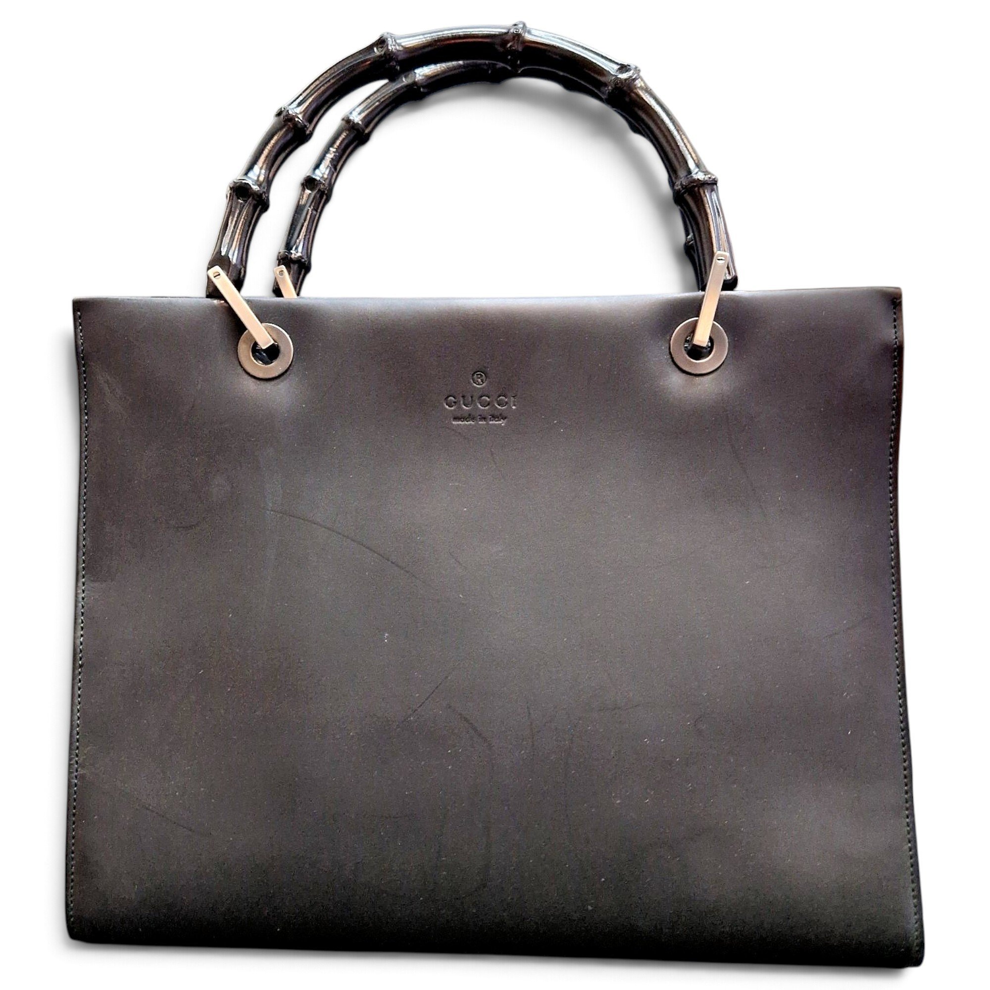 Vintage Bamboo leather tote