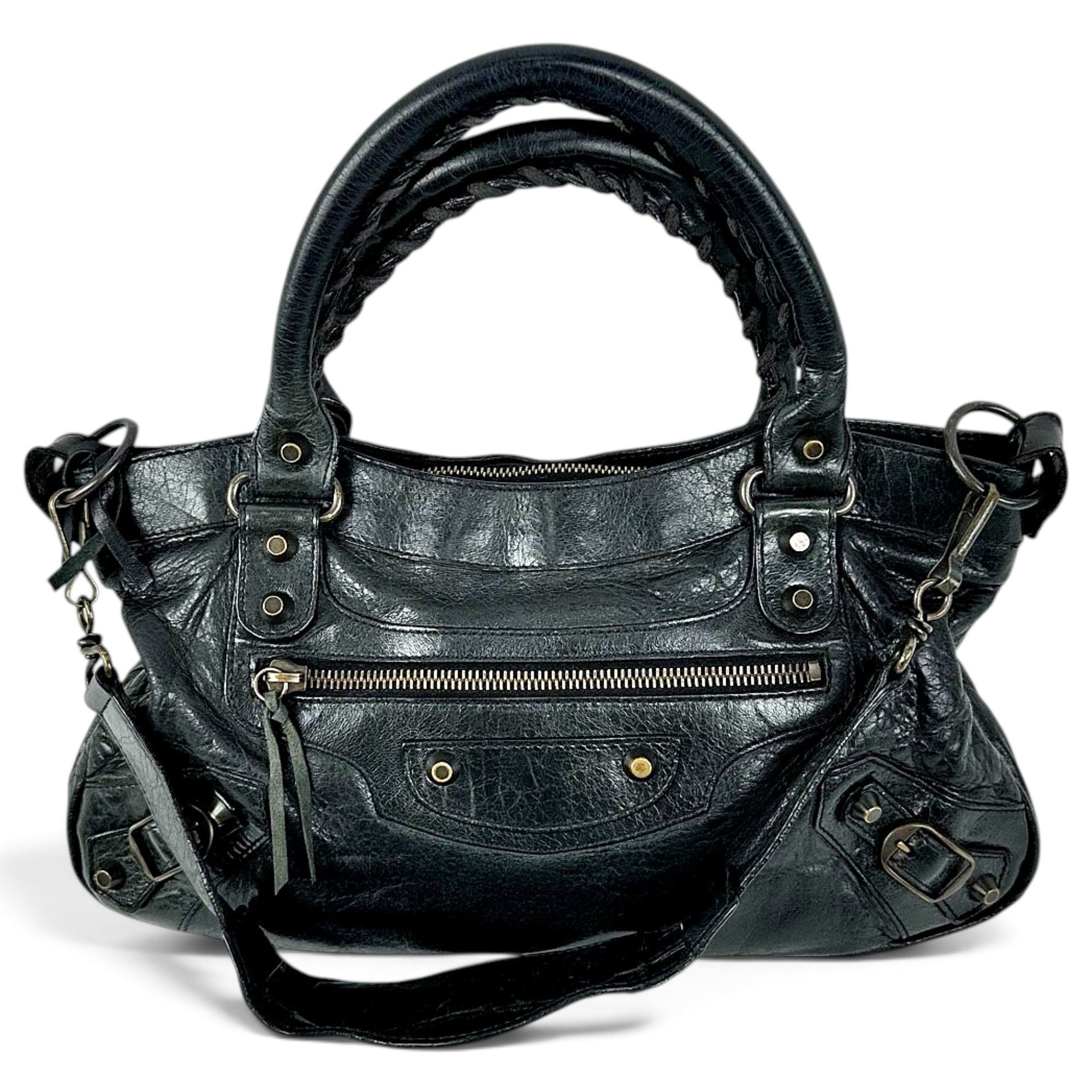 First leather handbag