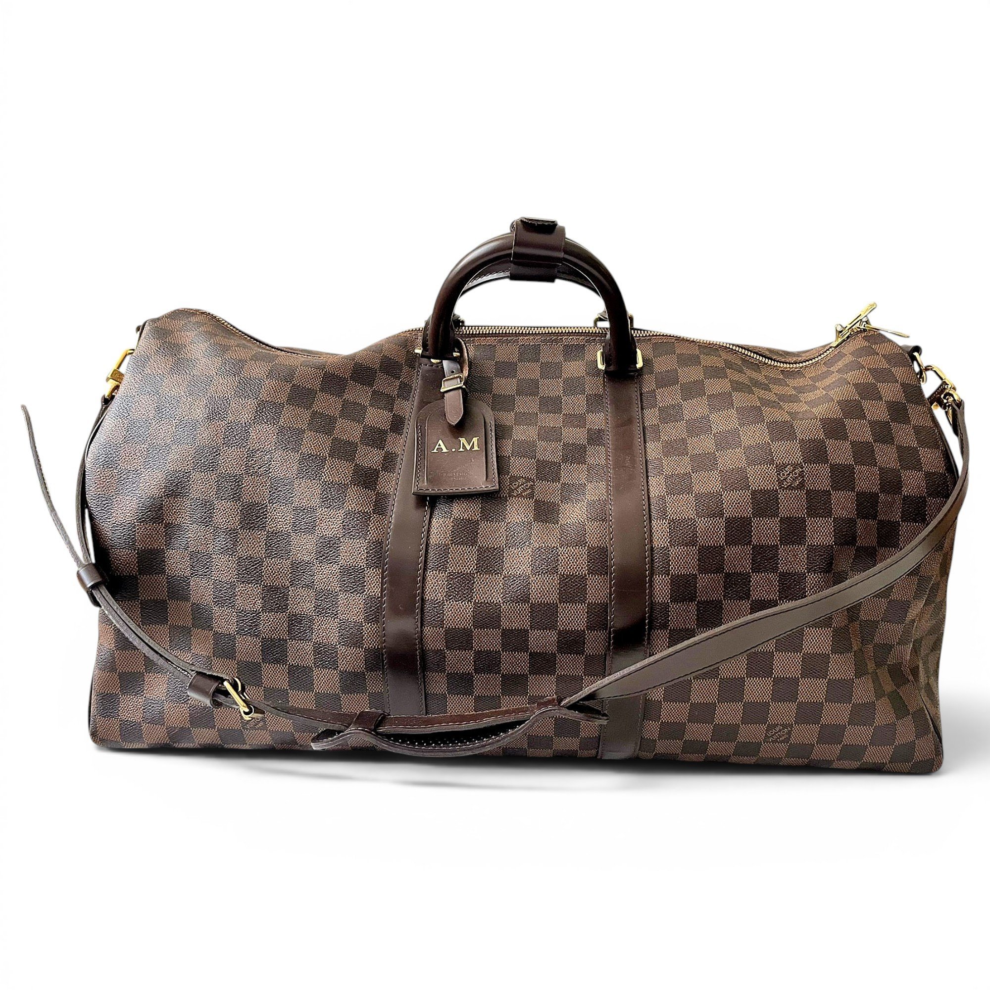 Keepall leather travel bag